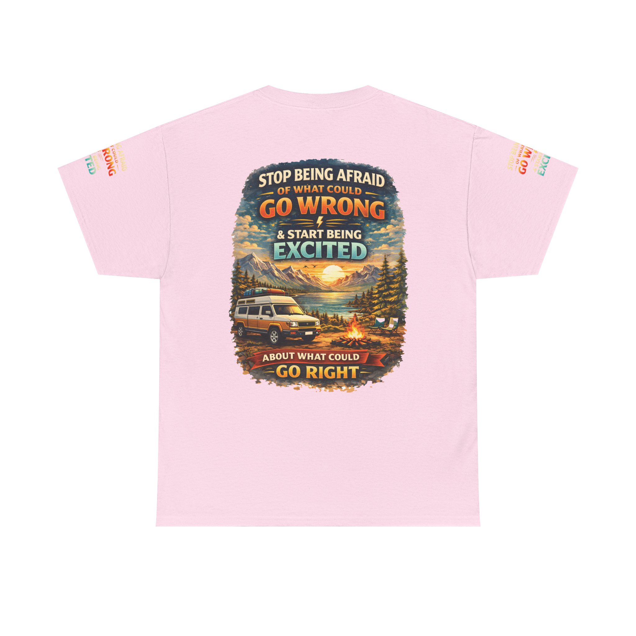 157268766674404672_2048.jpeg Unisex Heavy Cotton Tee — "Stop Being Afraid Of What Could Go Wrong" Design Scenic-Line