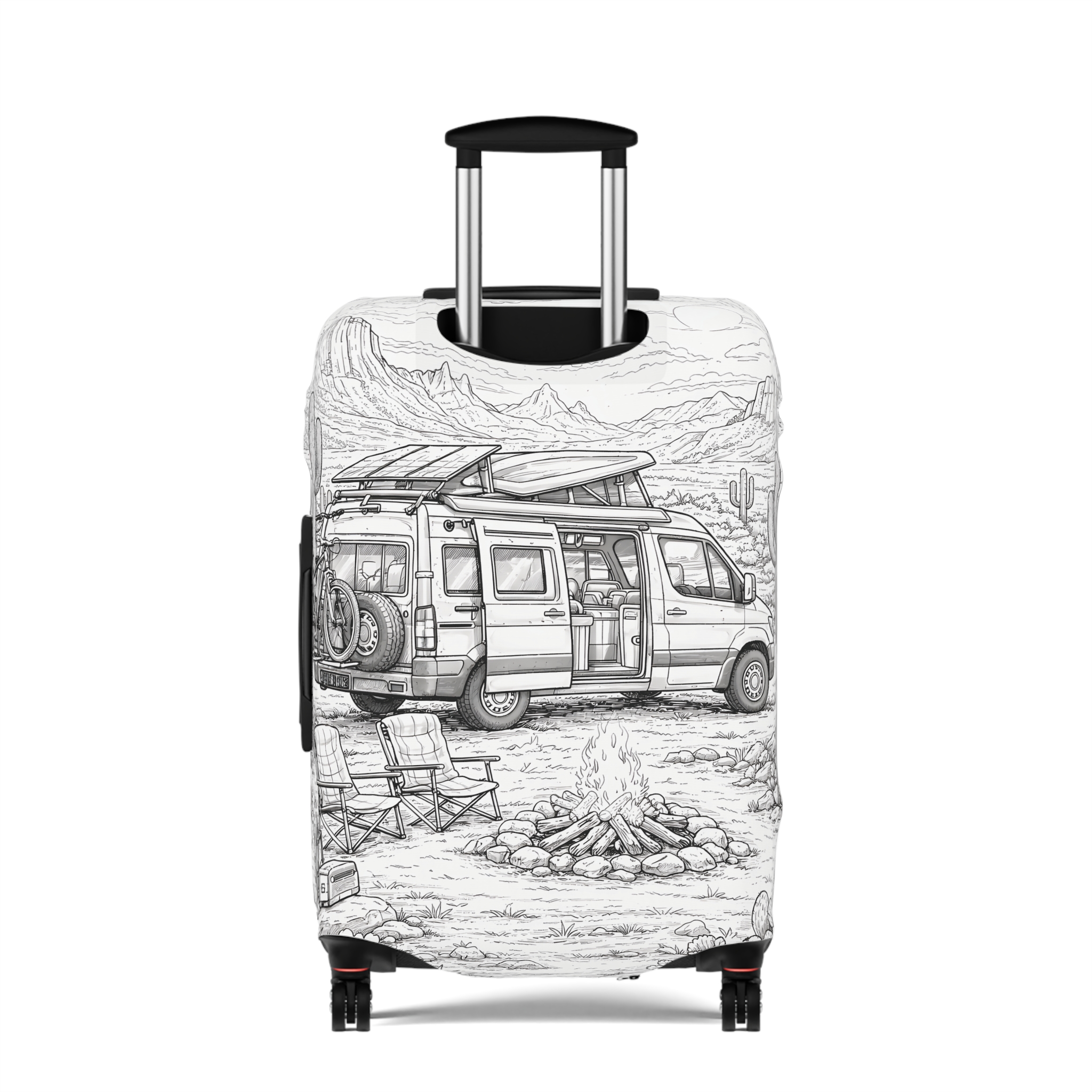 15731602305323300823_2048.jpeg Luggage Cover — Adventure Camper Sketch Travel Suitcase