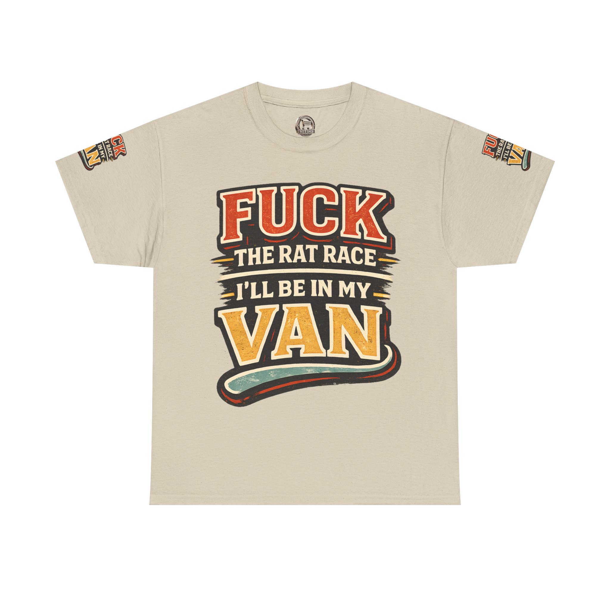 15731743919401812112_2048.jpeg Unisex Heavy Cotton Tee — "Fuck The Rat Race" Design F**K-Line