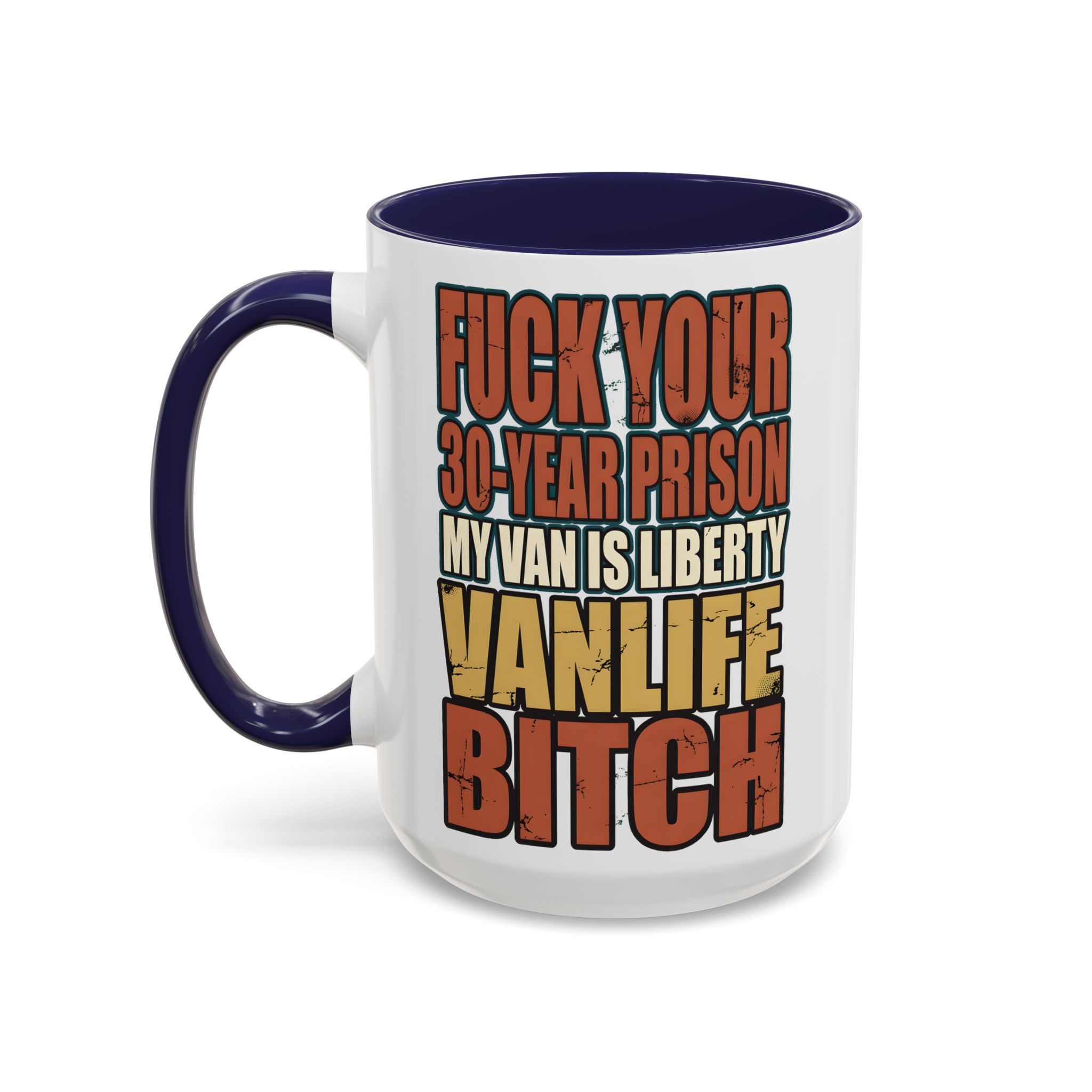 Accent Coffee Mug (11, 15oz) — "Fuck Your 30 Year" Design F**K-Line