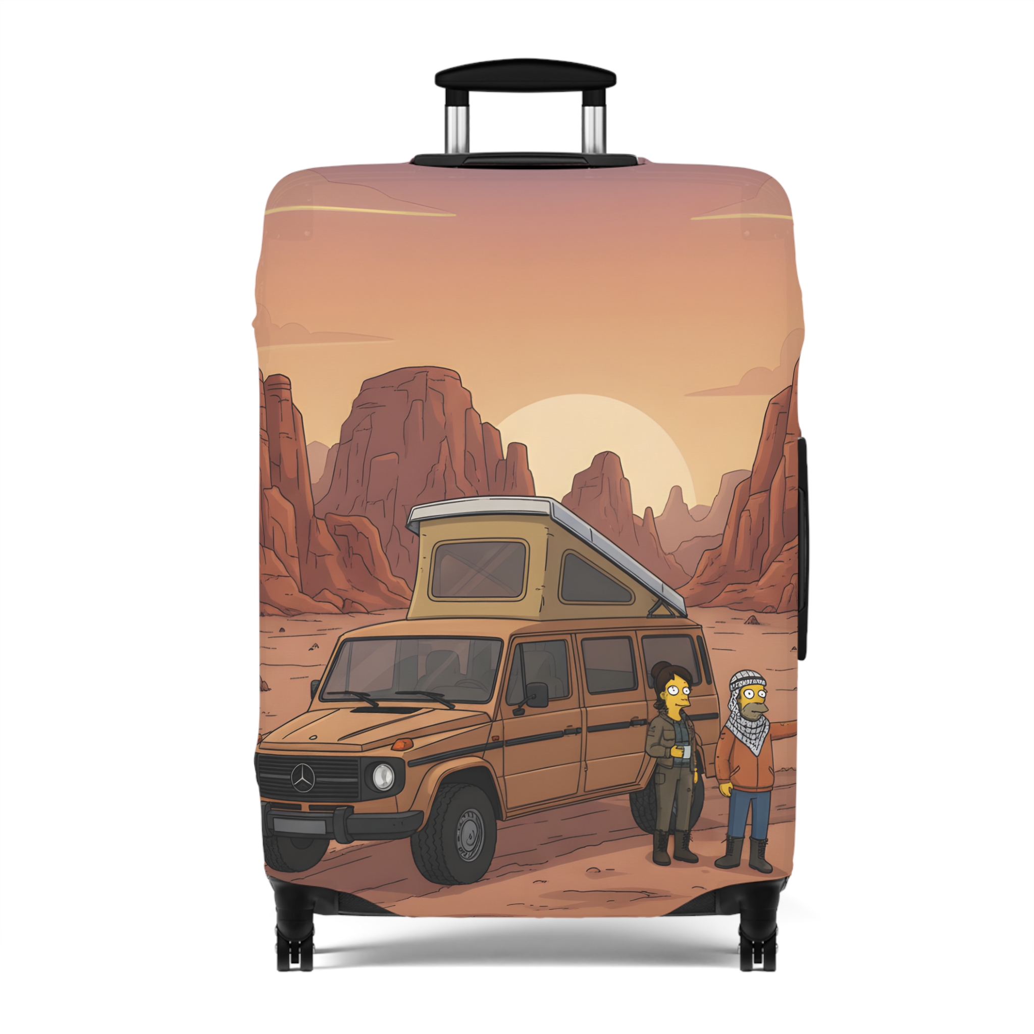 15734486605574895694_2048.jpeg Luggage Cover — Adventure Camper Sketch Travel Suitcase(Design Sitcom-Line)