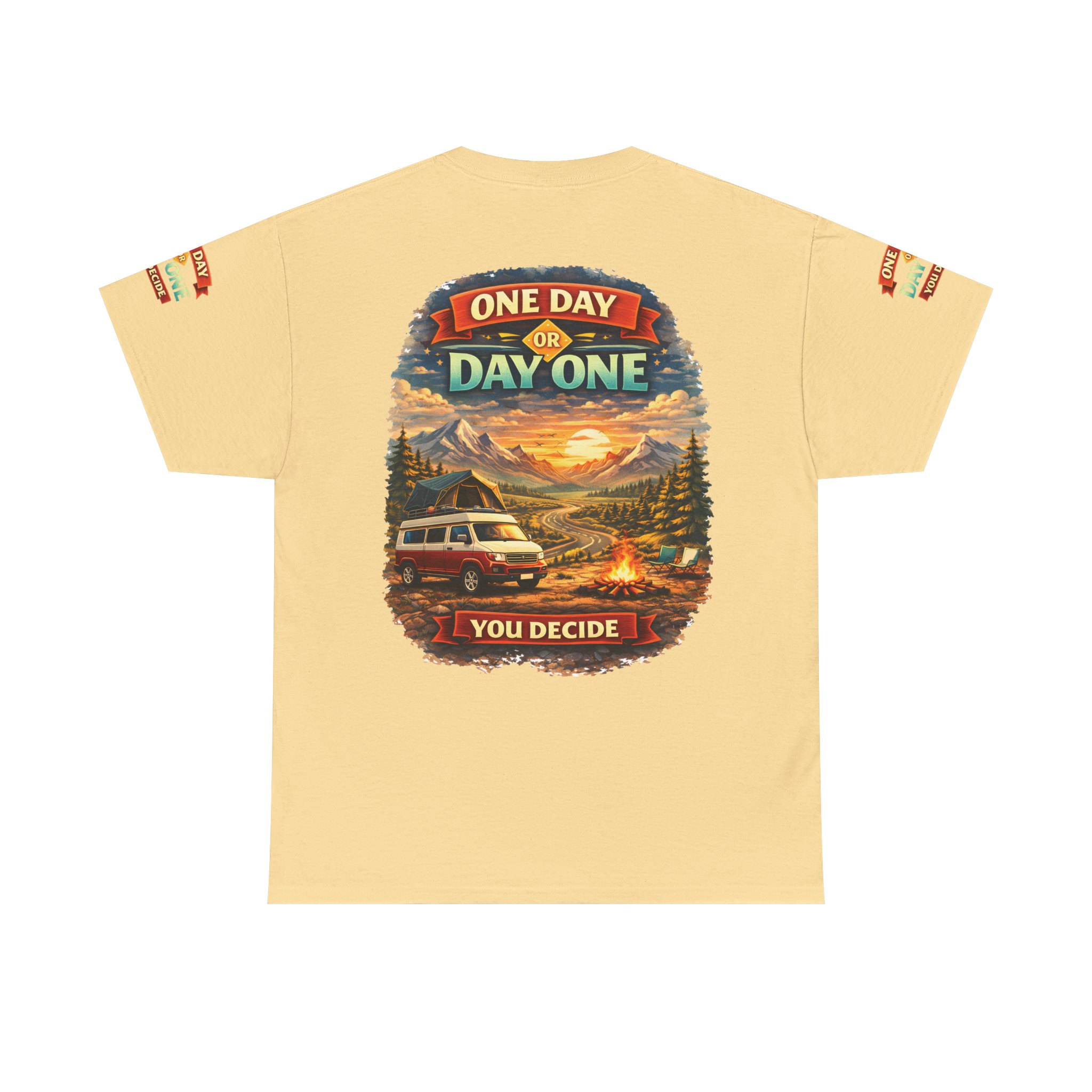 15734917795016928998_2048.jpeg Unisex Heavy Cotton Tee — "One Day Or Day One" Design Scenic-Line