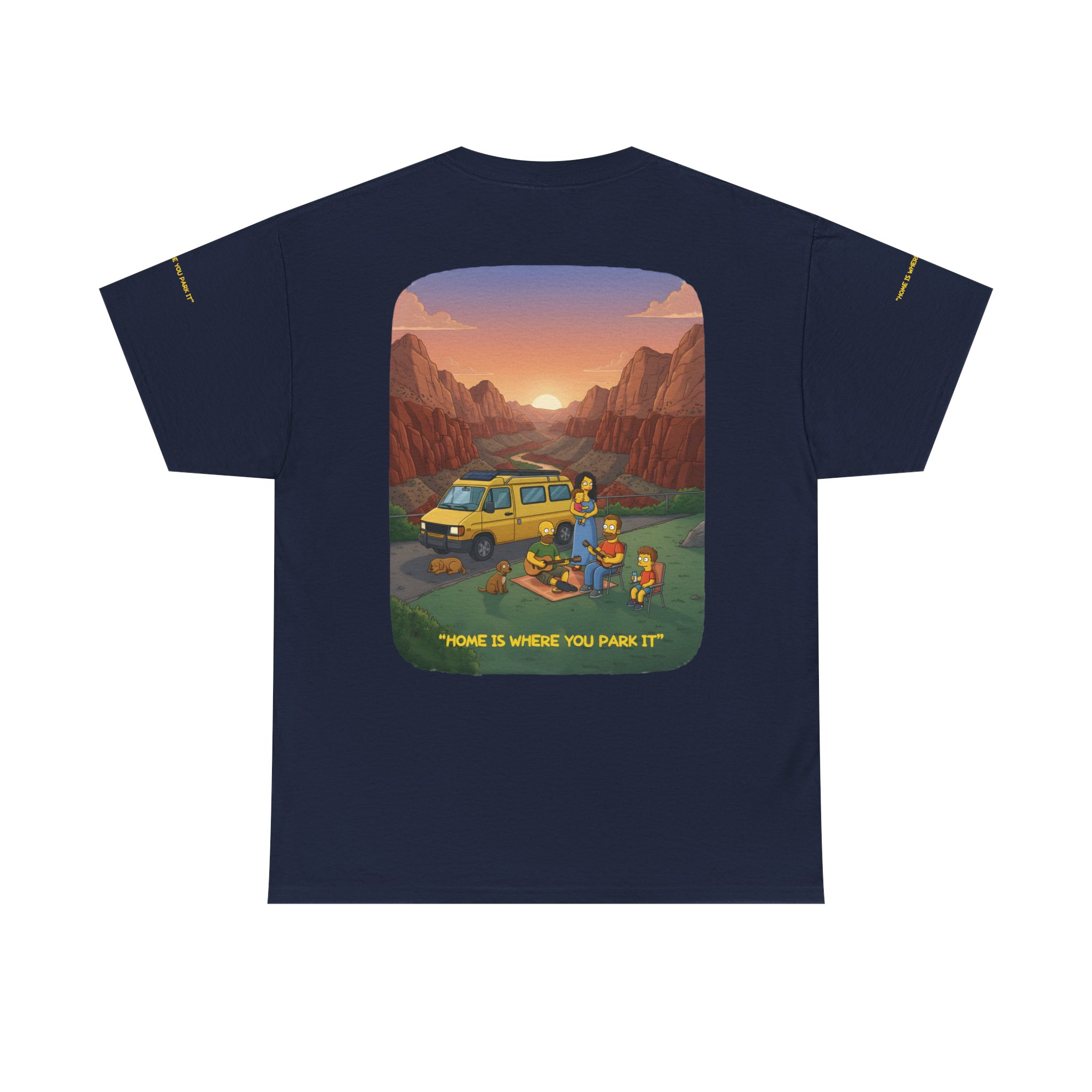 Unisex Heavy Cotton Tee — "Home Is Where You Park It" Design Sitcom-Line
