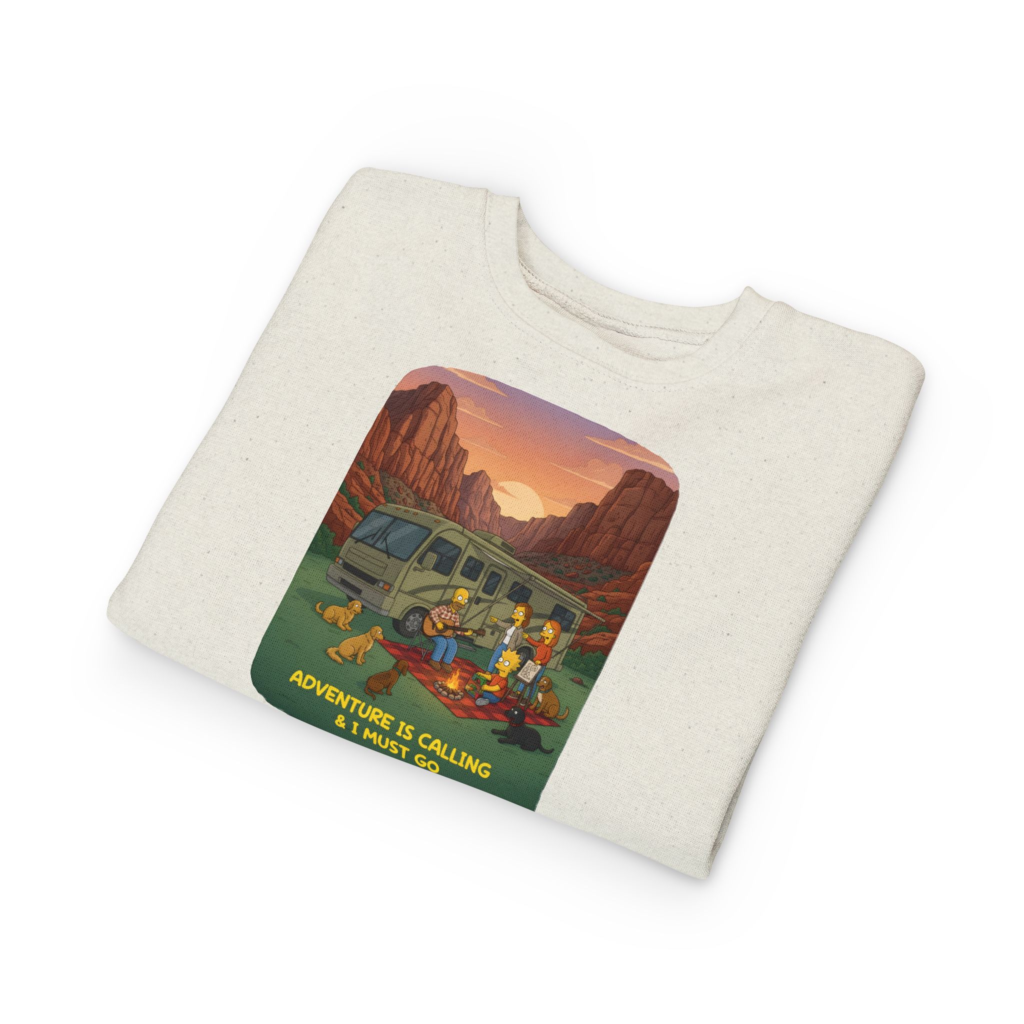 Toddler Sweatshirt - "Adventure Is Calling-I Must Go" (Design Sitcom-Line)
