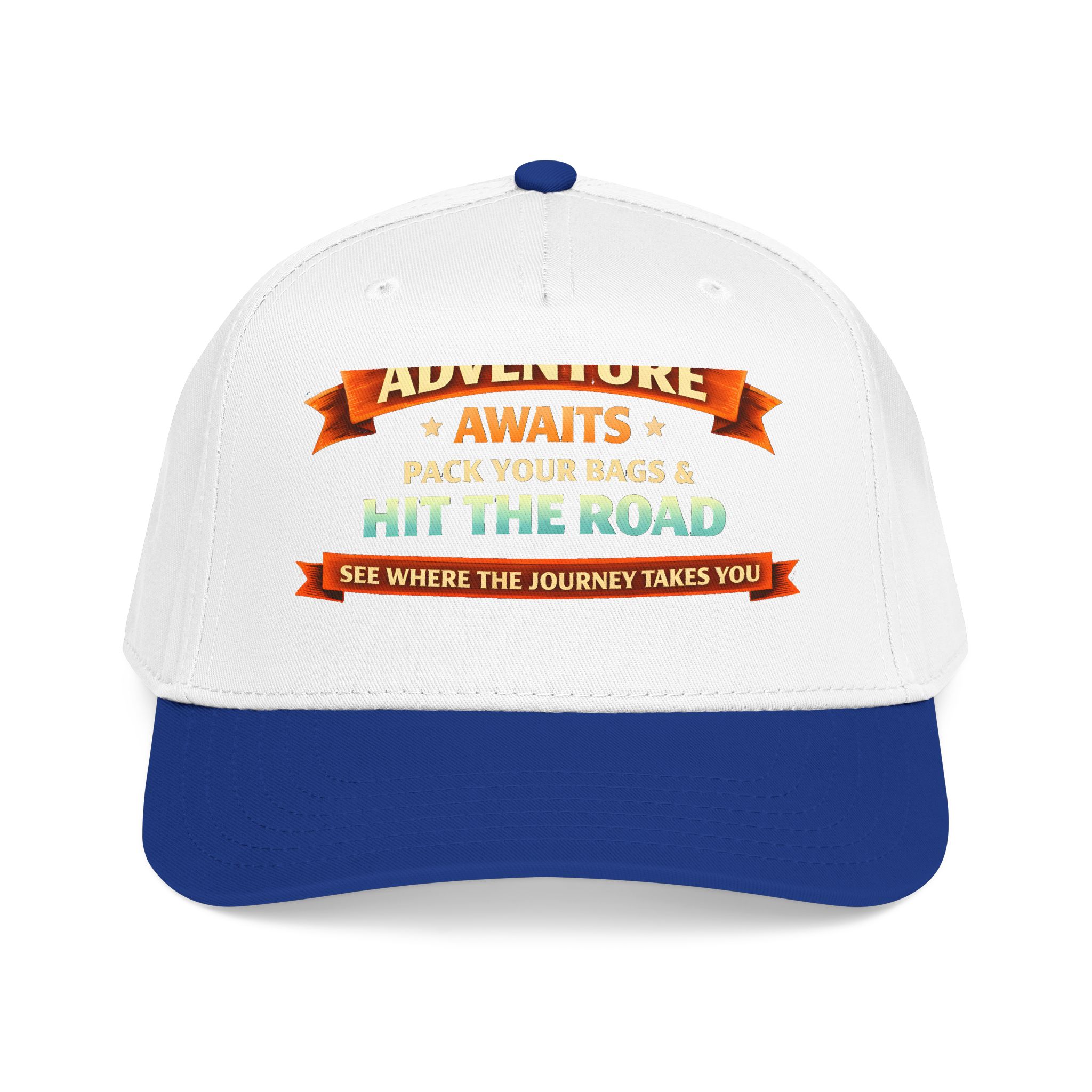 Baseball Cap - "Adventure Awaits-Pack Your Bags" Design Scenic-Line