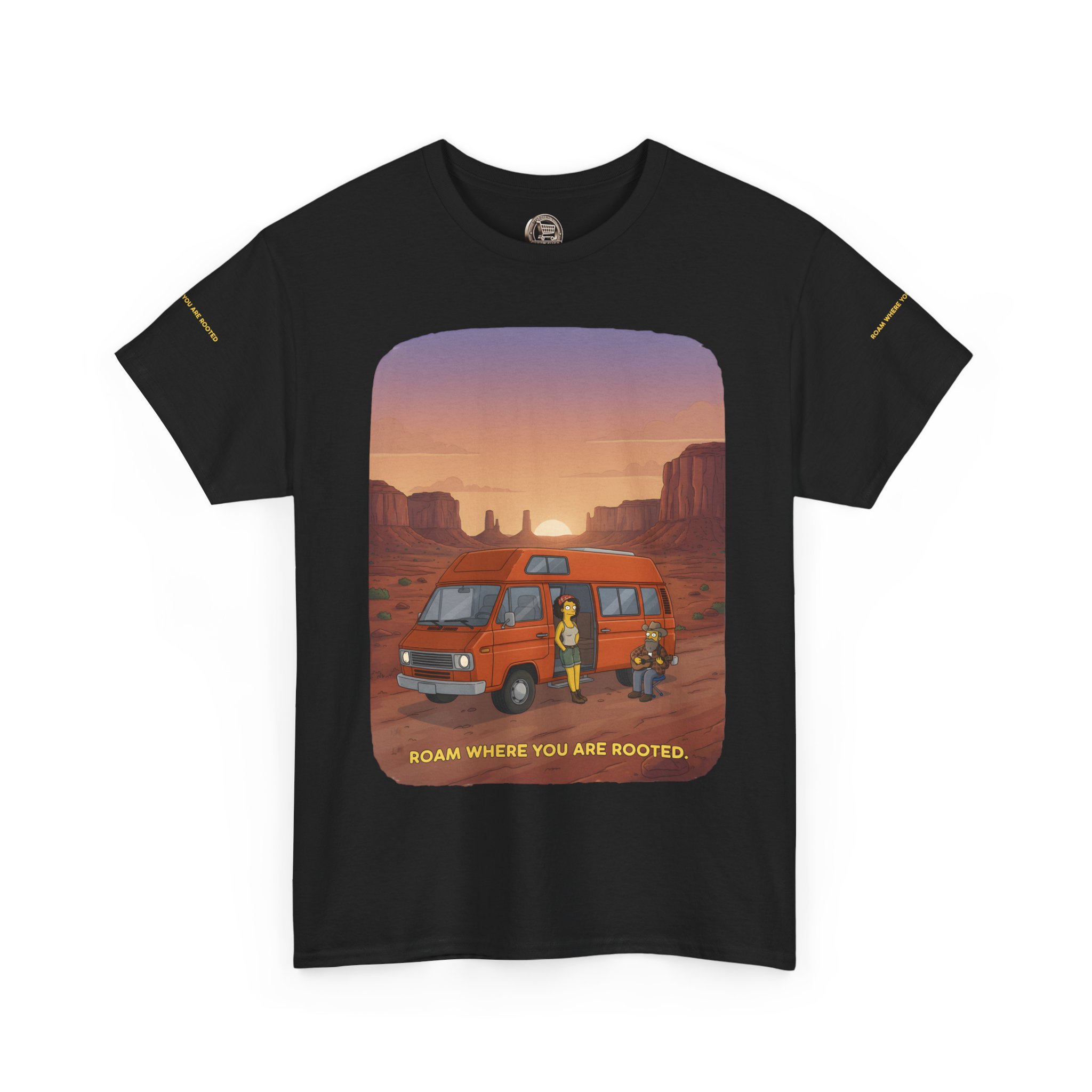 Unisex Heavy Cotton Tee — "Roam Where You Are Rooted" Design Sitcom-Line