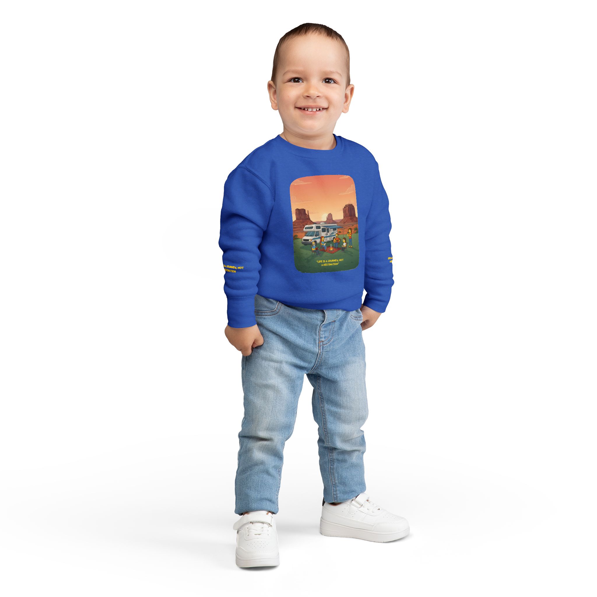 Toddler Sweatshirt - "Life Is A Journey-Not A Destination" (Design Sitcom-Line)