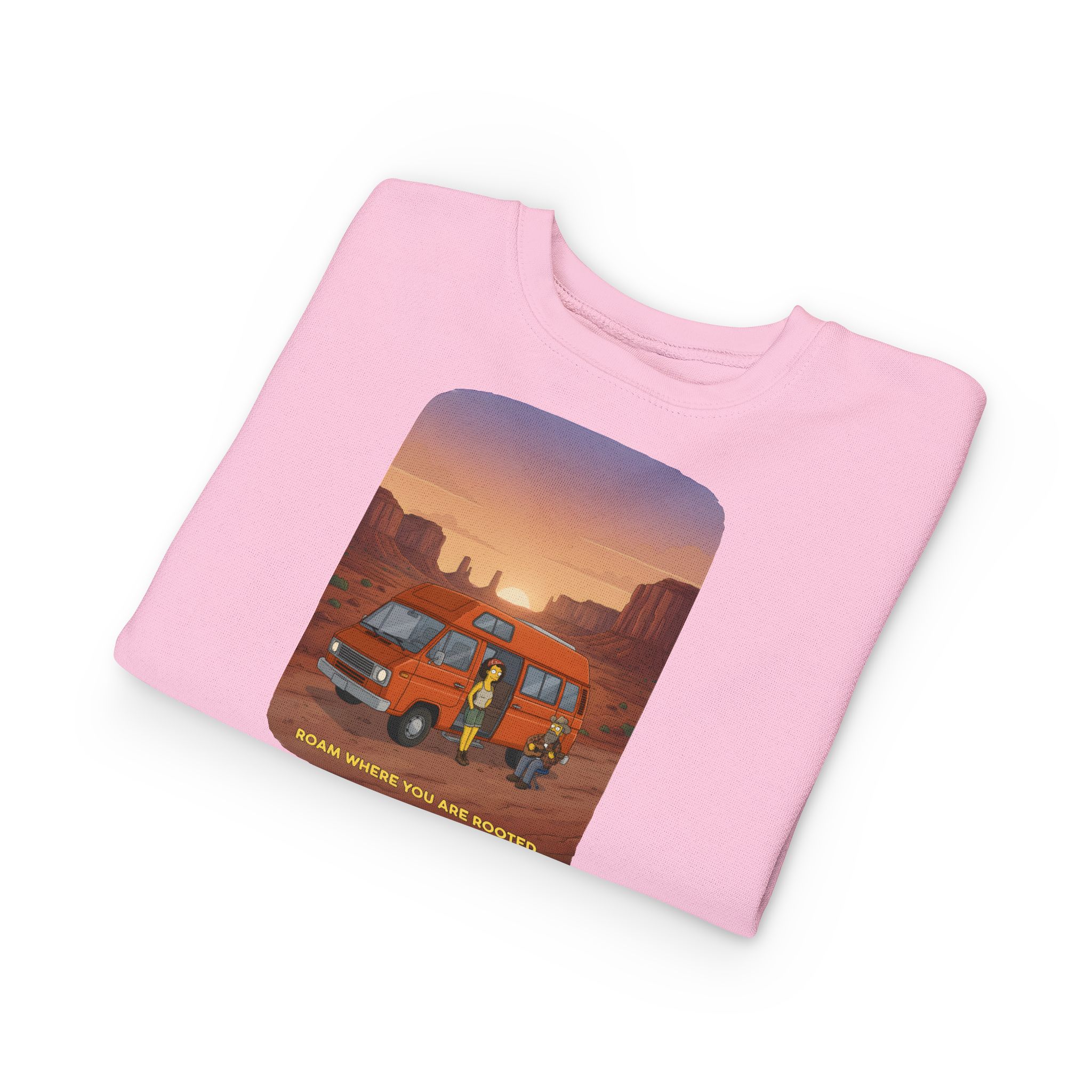 Toddler Sweatshirt - "Roam Where You Are Rooted" (Design Sitcom-Line)