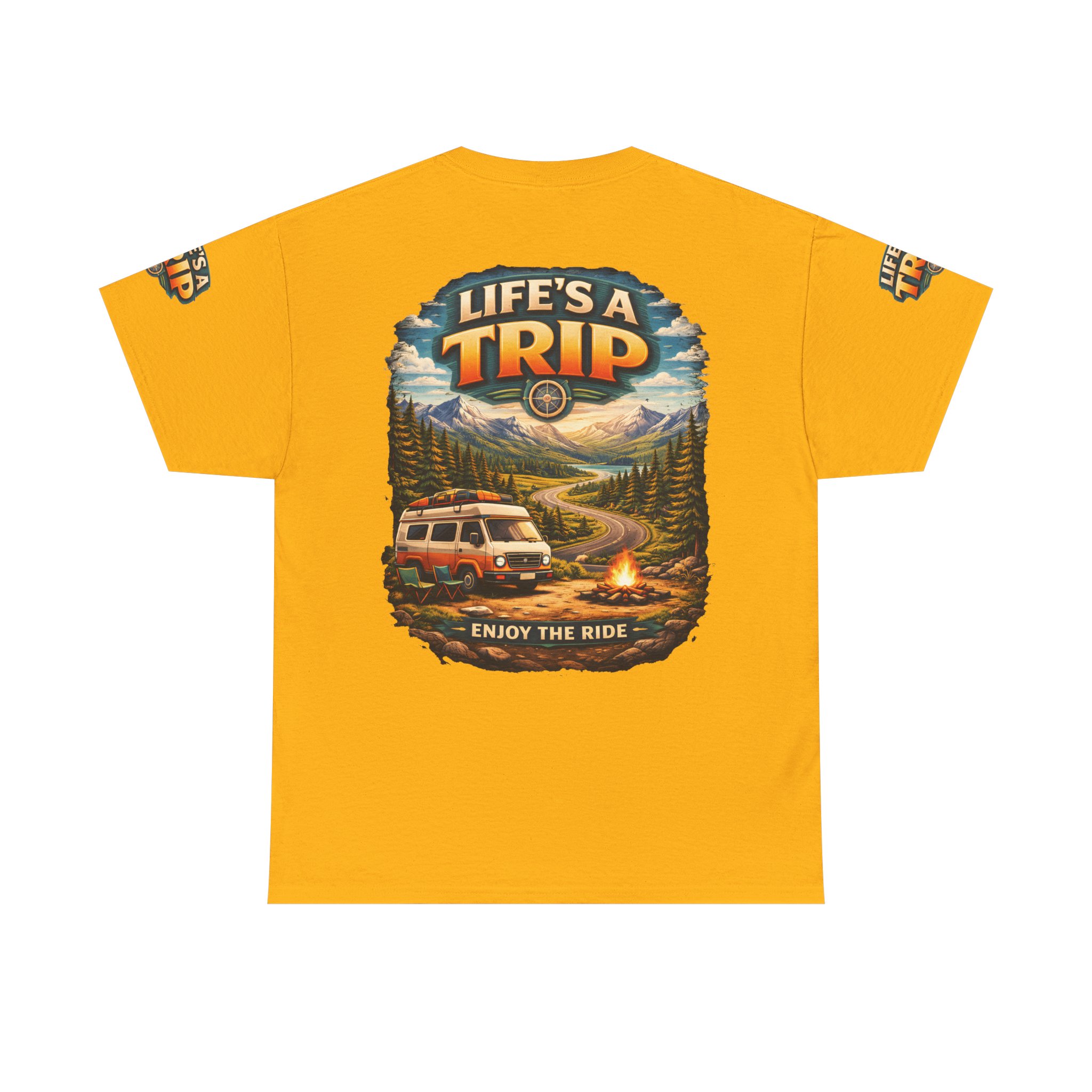 15799310858014847657_2048.jpeg Unisex Heavy Cotton Tee — "Live´s A Trip-Enjoy The Ride" Design Scenic-Line