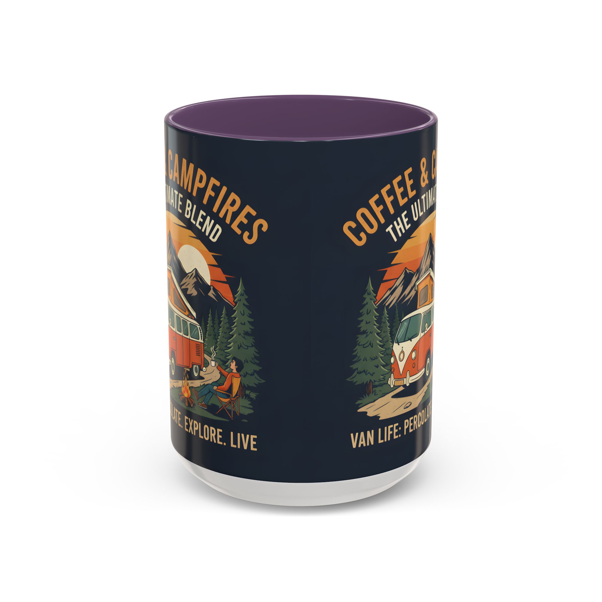 Accent Coffee Mug (11, 15oz) — "Coffee and campfires"