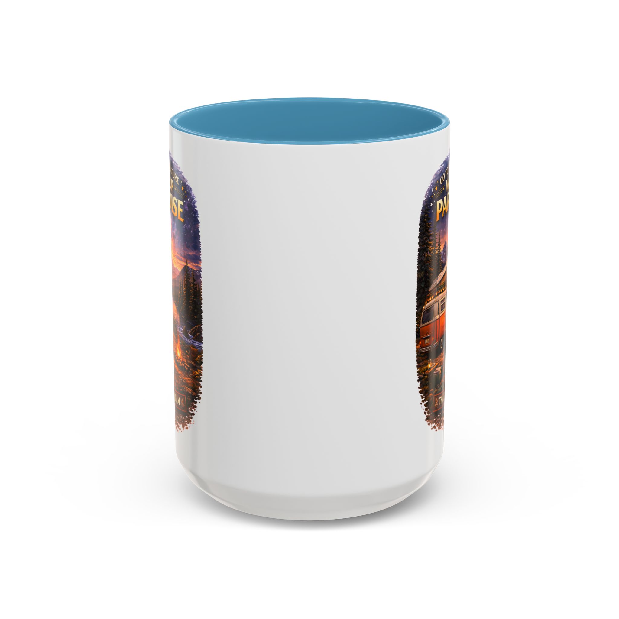 Accent Coffee Mug (11, 15oz) — "Go to Sleep in Nature" Design Scenic-Line