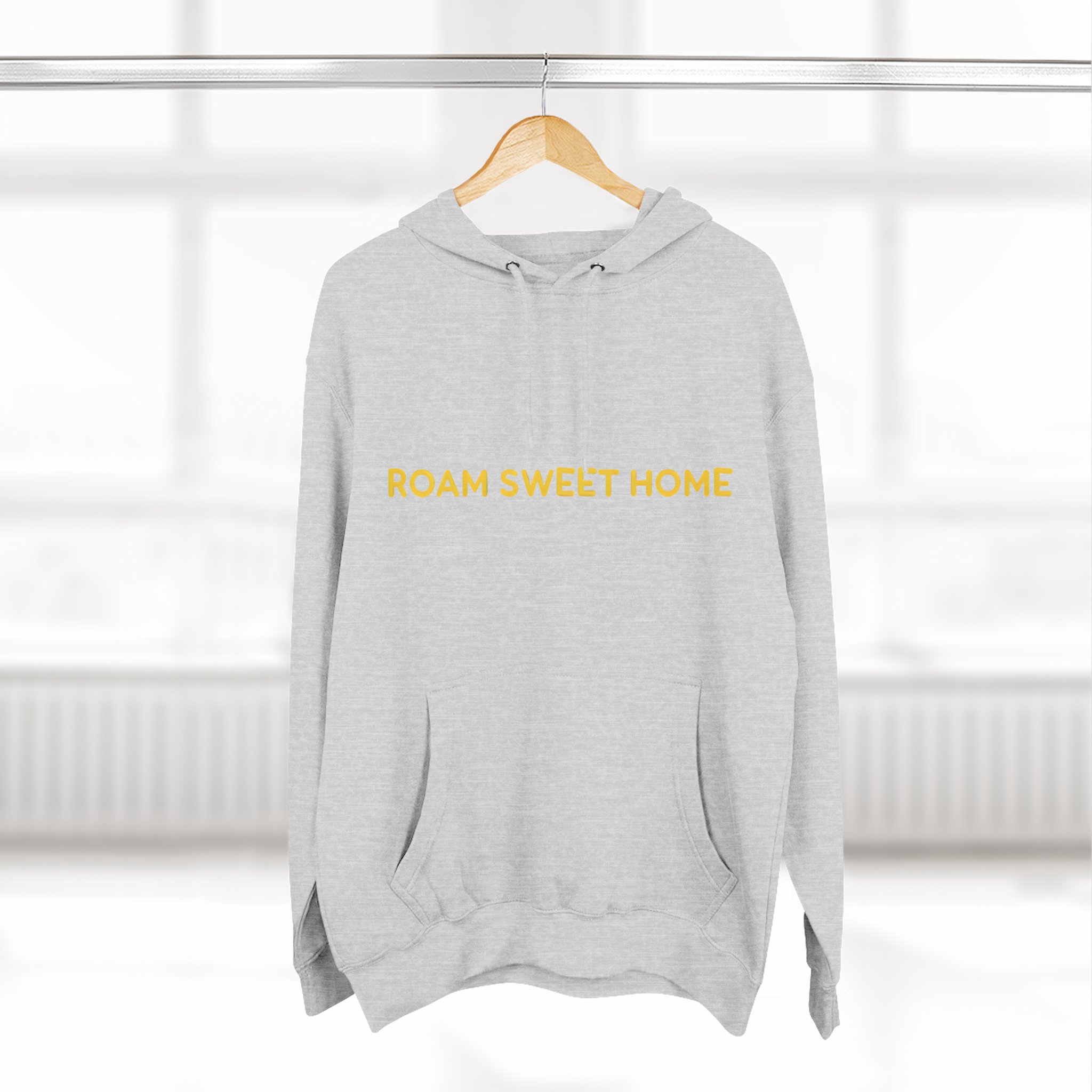 Three-Panel Fleece Hoodie - "Roam Sweet Home" Design Sitcom-Line