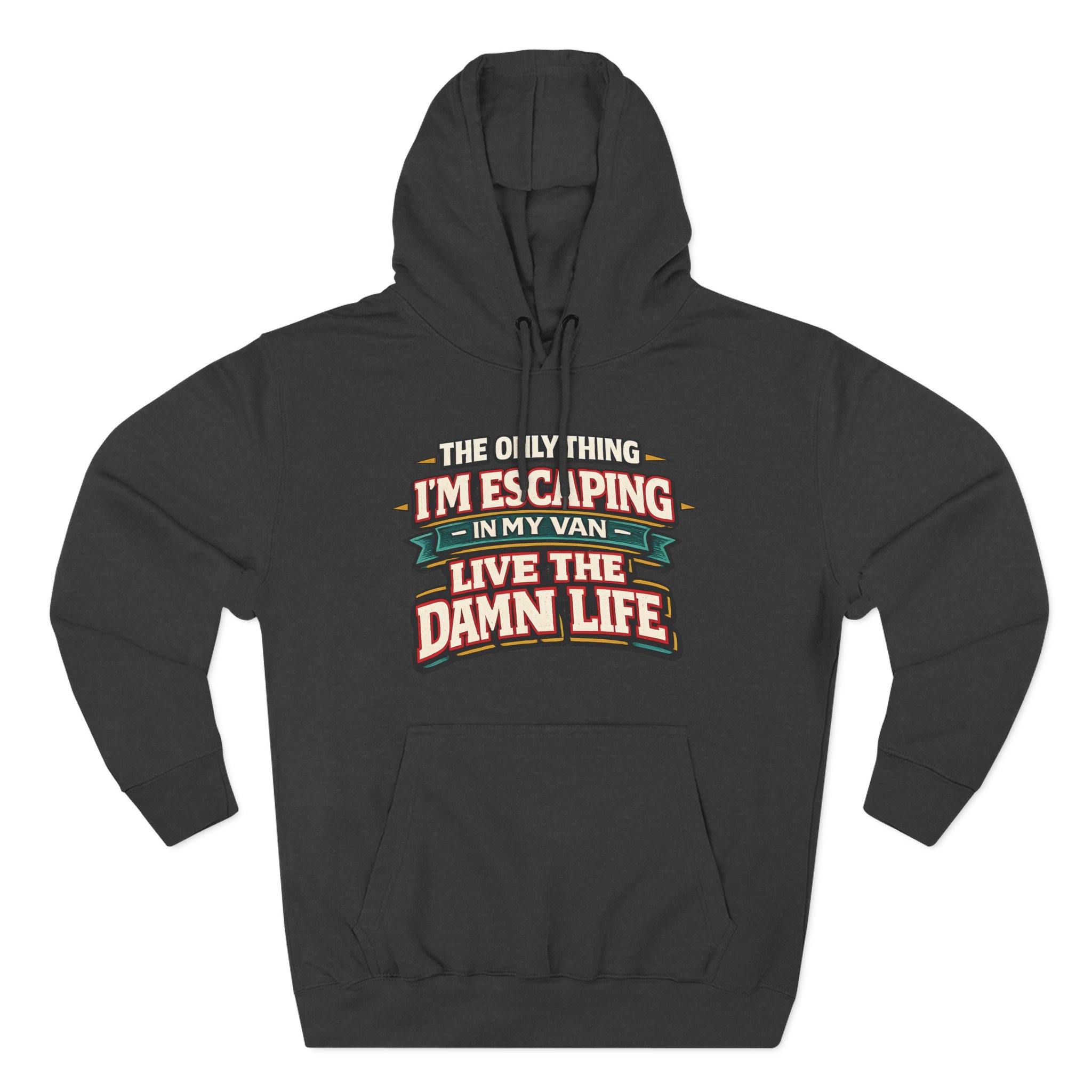 15820937323436431061_2048.jpeg Three-Panel Fleece Hoodie - "The Only Thing I´m Escaping" Design F**K-Line