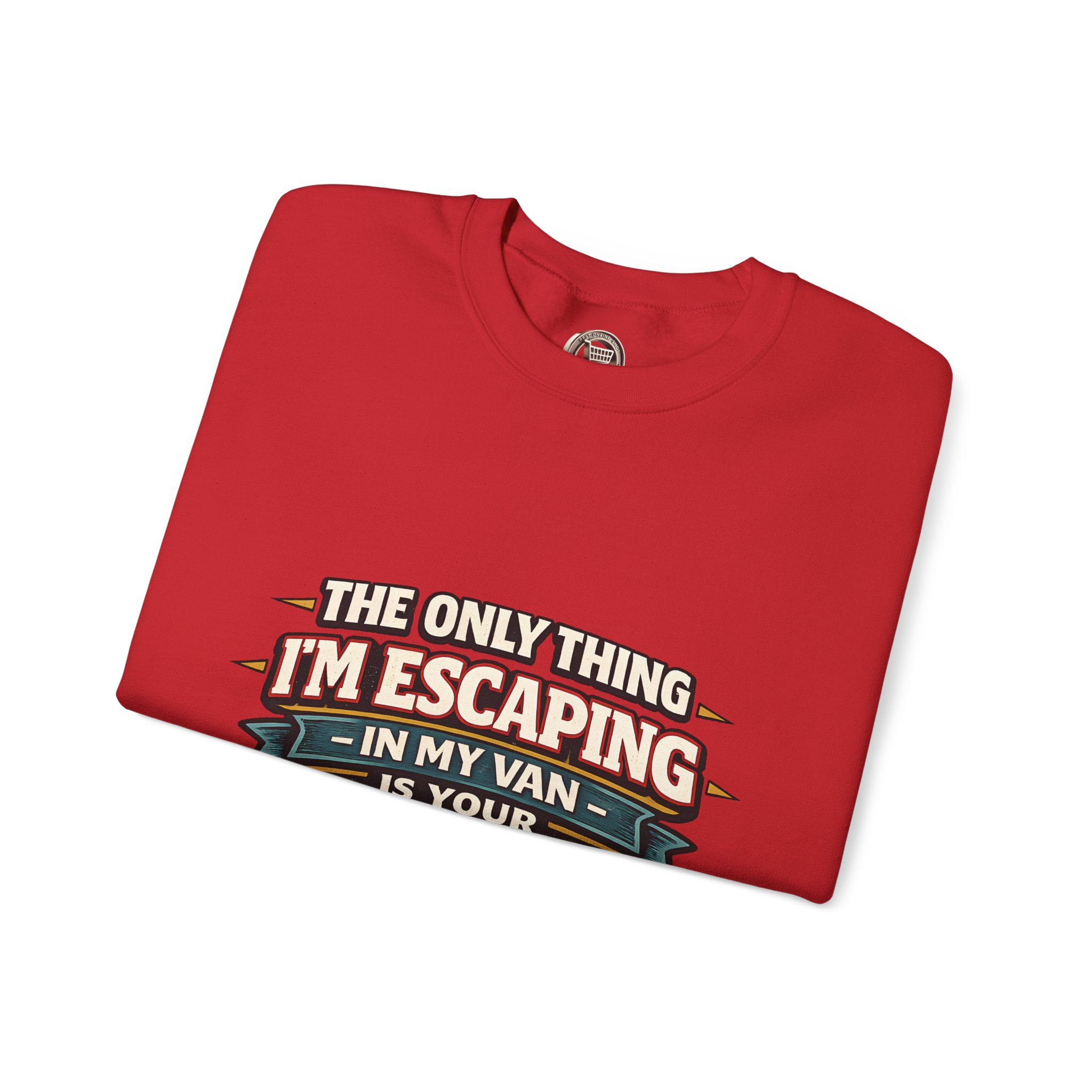 Unisex Heavy Blend™ Crewneck Sweatshirt — "The Only Thing I´m Escaping" Design F**K-Line