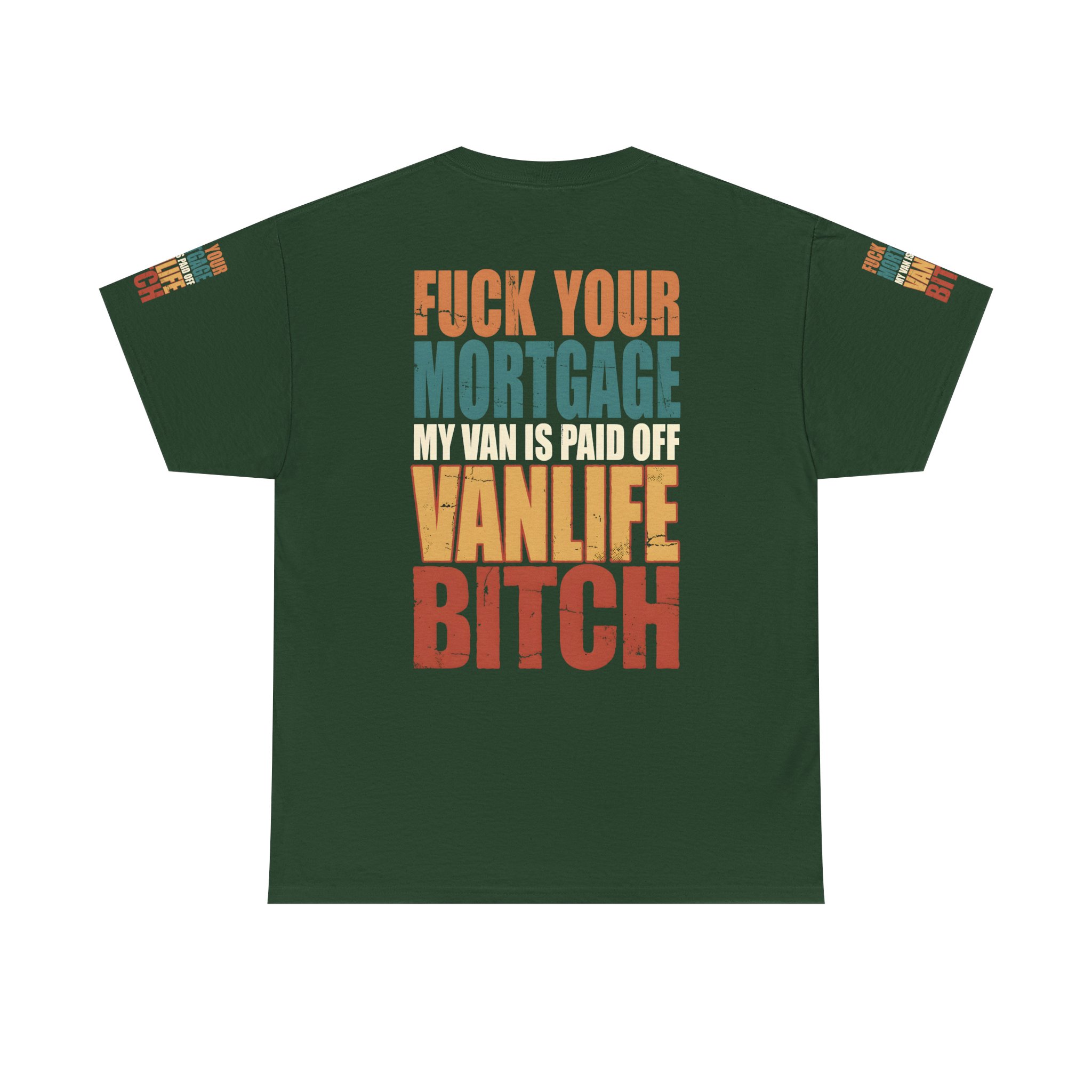 Unisex Heavy Cotton Tee — "Fuck Your Mortgage" Design F**K-Line