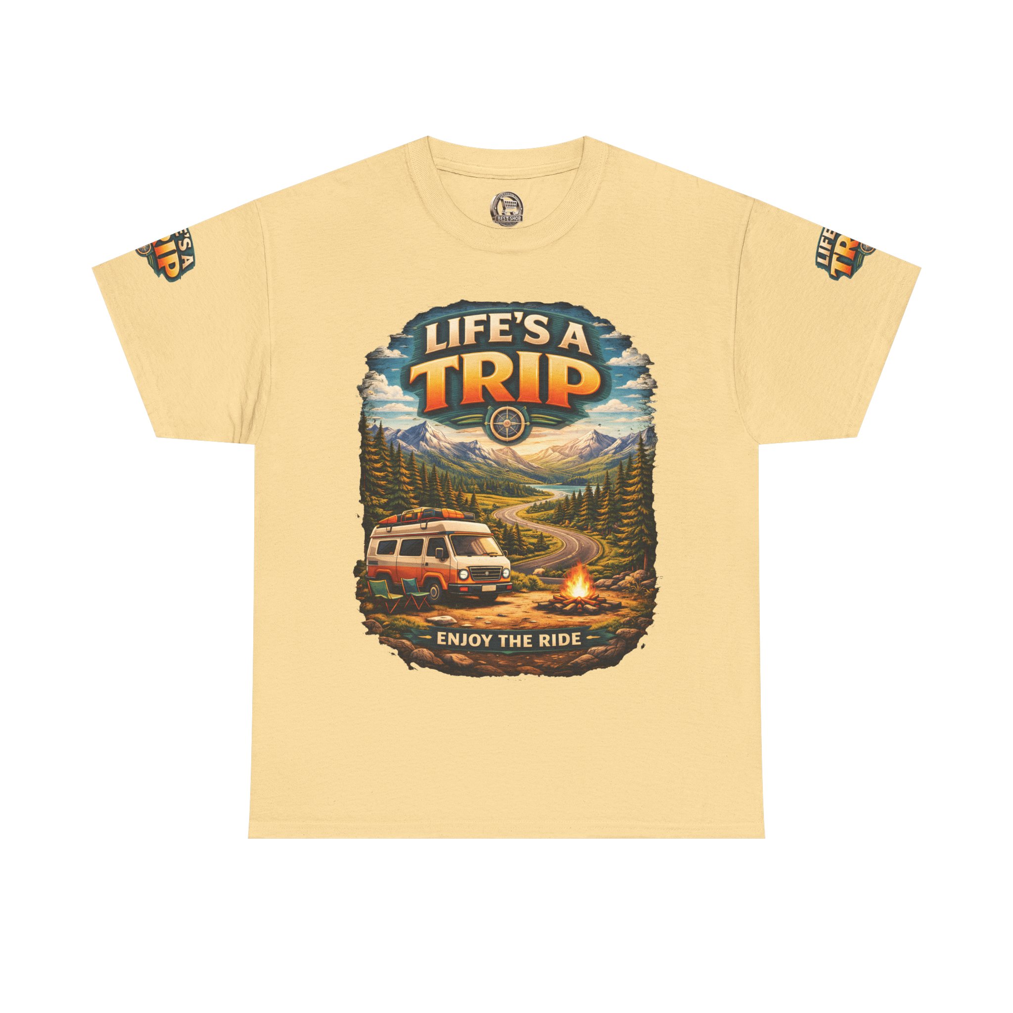 15835741298334786279_2048.jpeg Unisex Heavy Cotton Tee — "Live´s A Trip-Enjoy The Ride" Design Scenic-Line