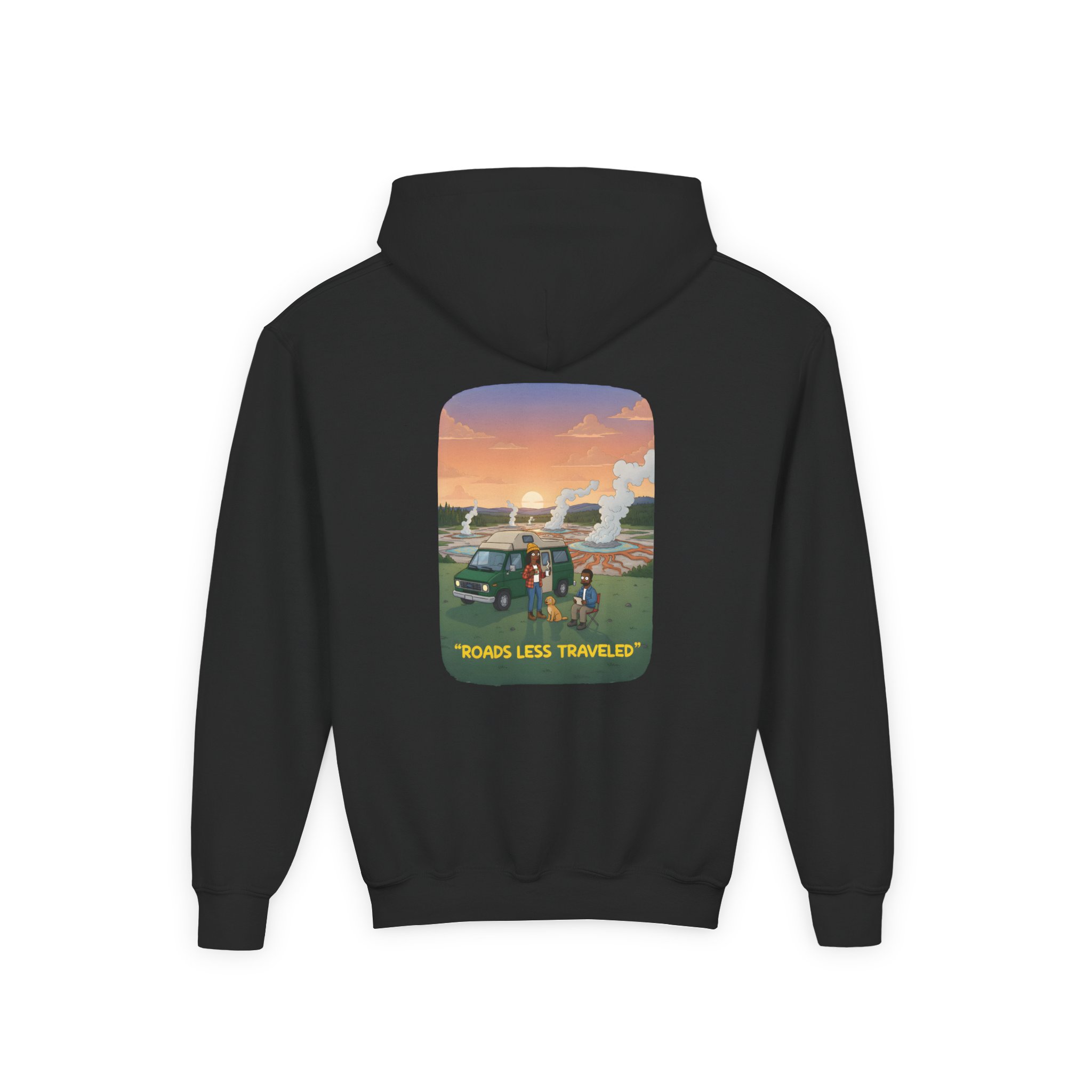 Youth Hoodie(Gildan) – "Roads Less Traveled" (Design Sitcom-Line)