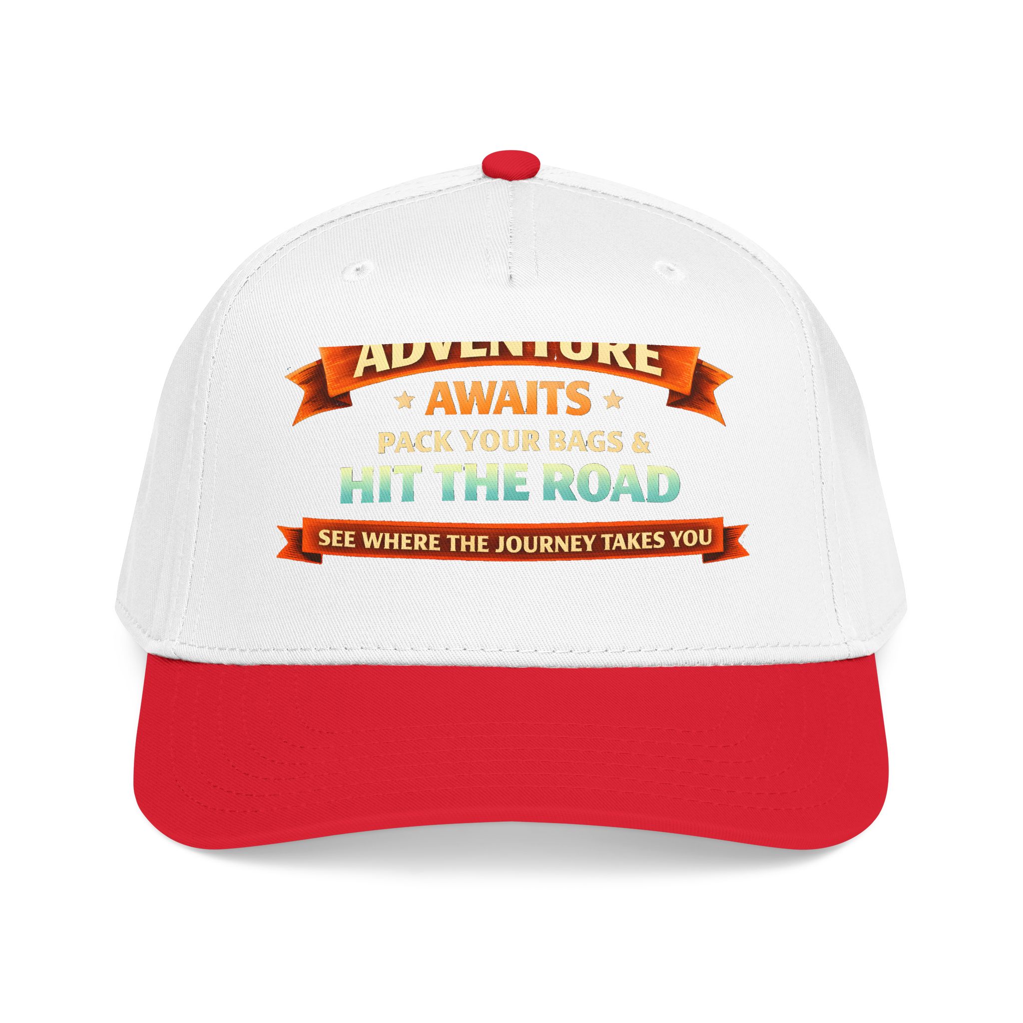 Baseball Cap - "Adventure Awaits-Pack Your Bags" Design Scenic-Line