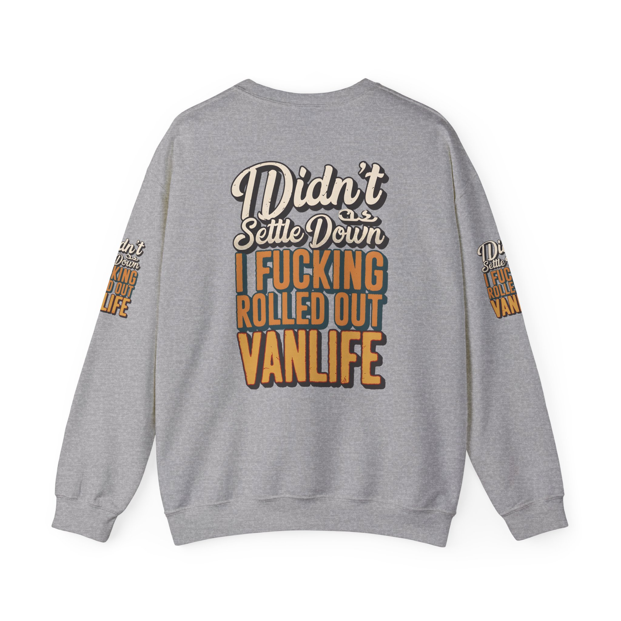Unisex Heavy Blend™ Crewneck Sweatshirt — "Dind´t Settle Down" Design F**K-Line