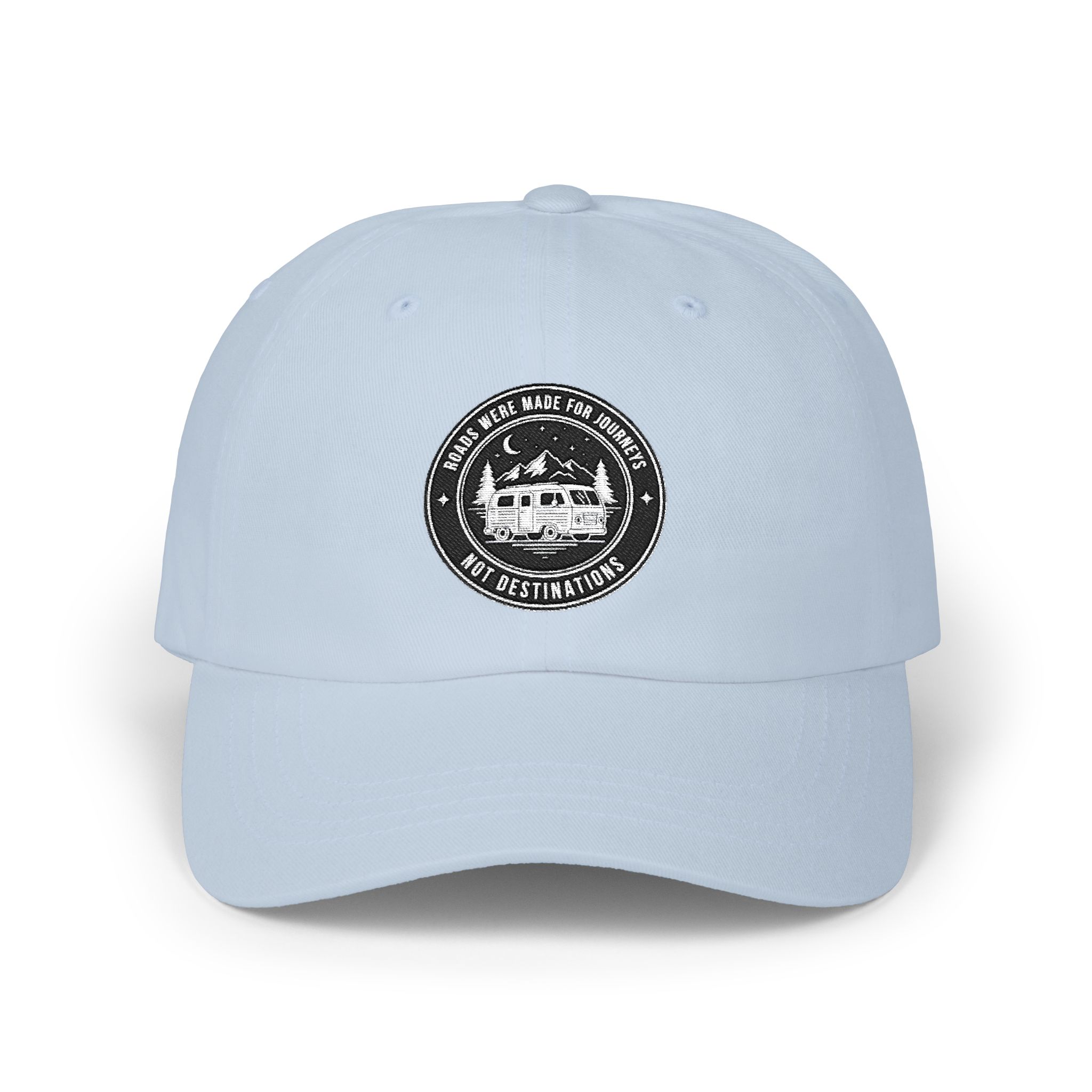Dad Cap - "ROAD WHERE MADE FOR JOURNEYS-NOT DESTINATIONS" Vintage National Park Stamp Hat