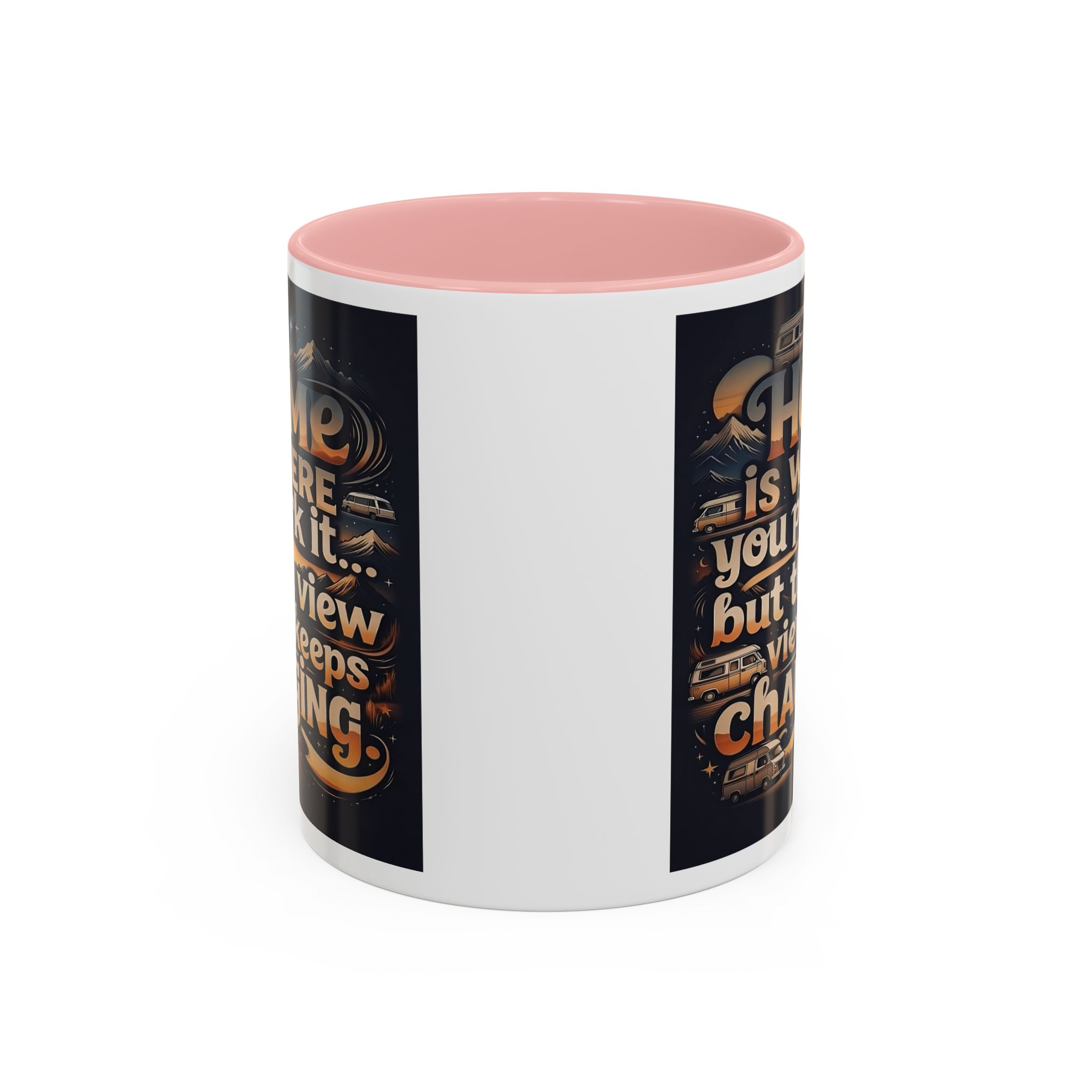 15853836793430217095_2048.jpeg Coffee Mug — "Home Is Where You Park It -But The View keep Changing" Accent Campervan Travel Mug