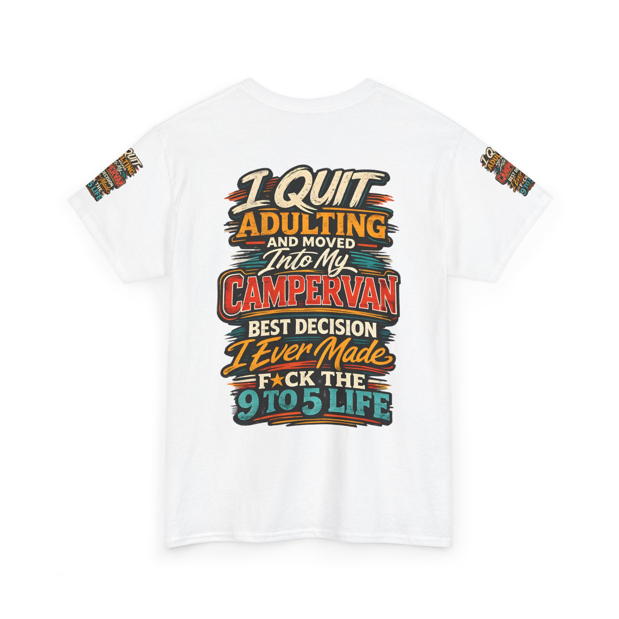 Unisex Heavy Cotton Tee — "I Quit Adulting" Design F**K-Line