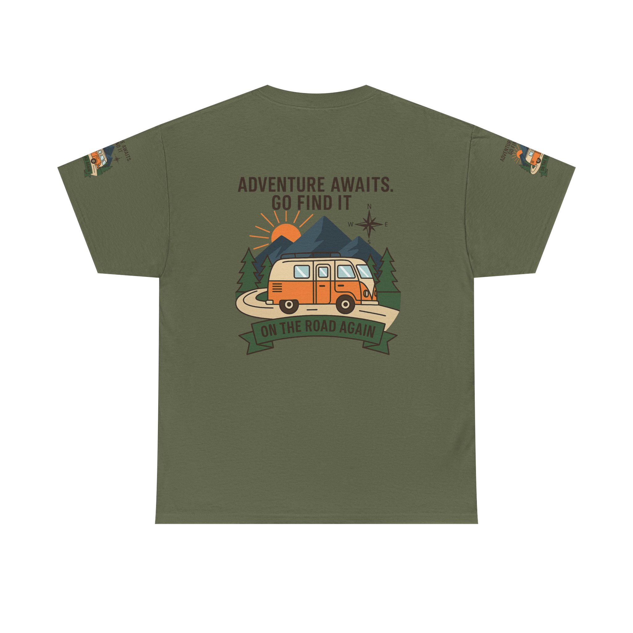 15859049437158060037_2048.jpeg Unisex Heavy Cotton Tee — 'Adventure Awaits. Go Find It' Camper Van T‑Shirt
