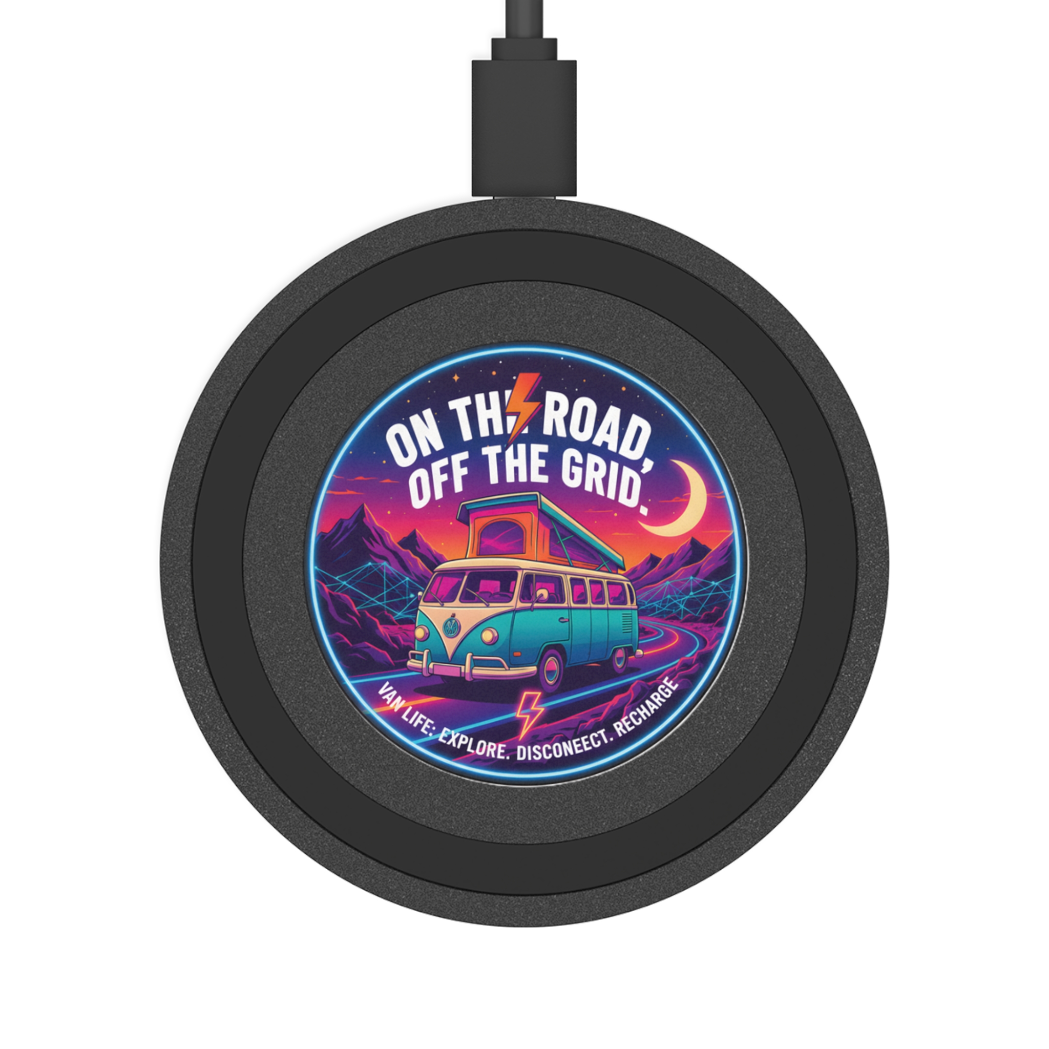 Wireless Charging Pad — "On the Road Off the Grid" Van Camping Design