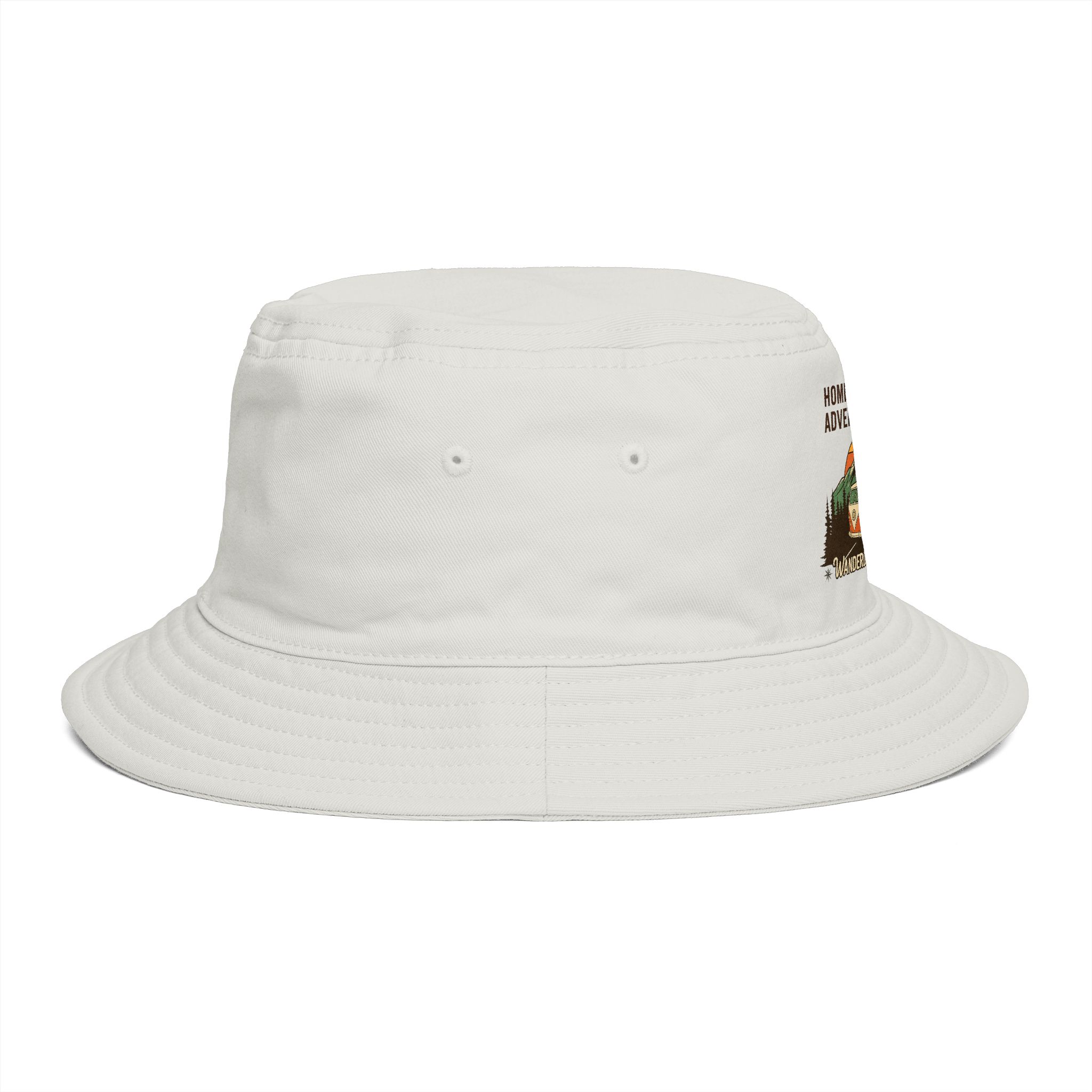 Bucket Hat — Wanderlust Camper Design (“Home is Where You Adventure Awaits”)