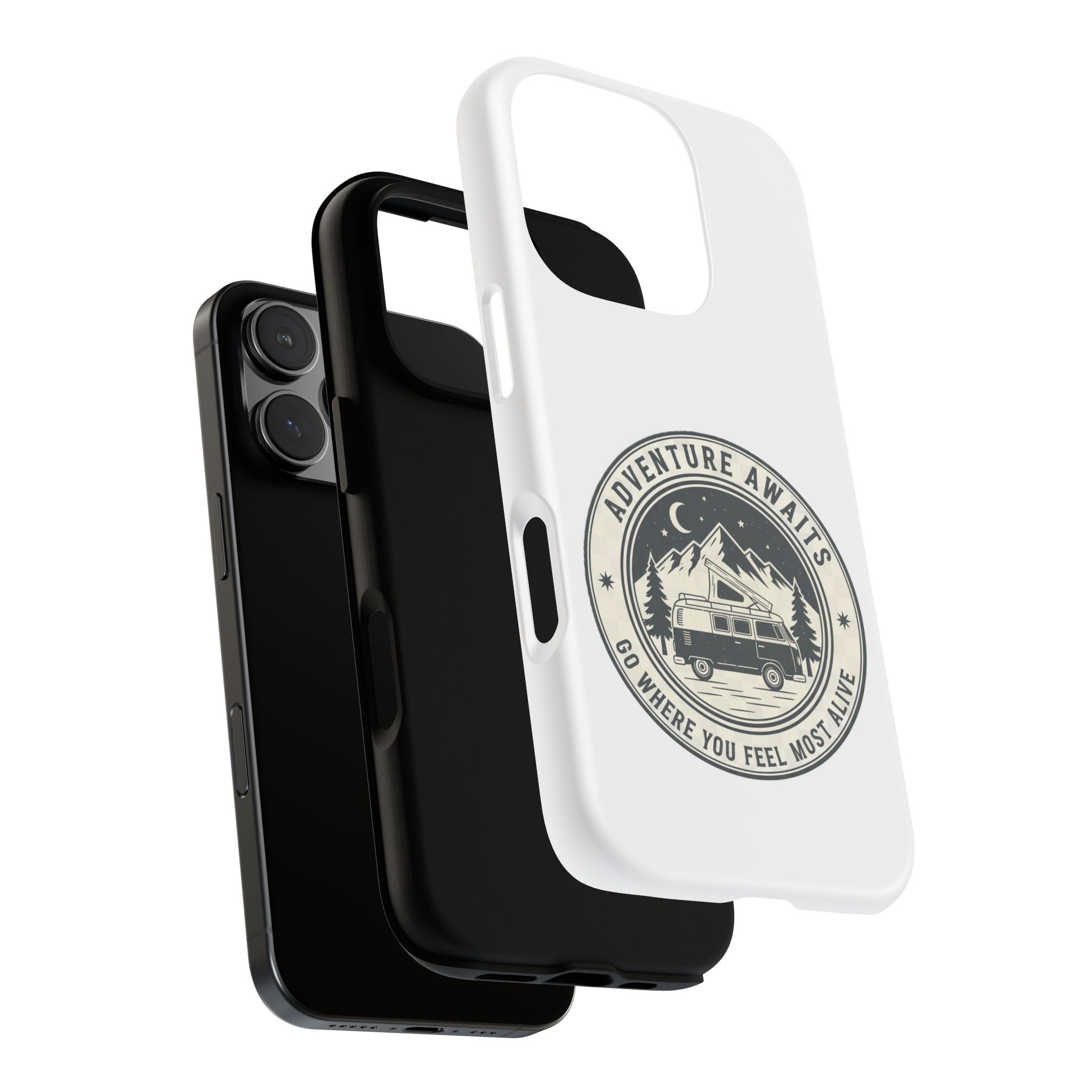 Phone Case — "Adventure Awaits-Go Where You Feel Most Alive" Camper Van Design