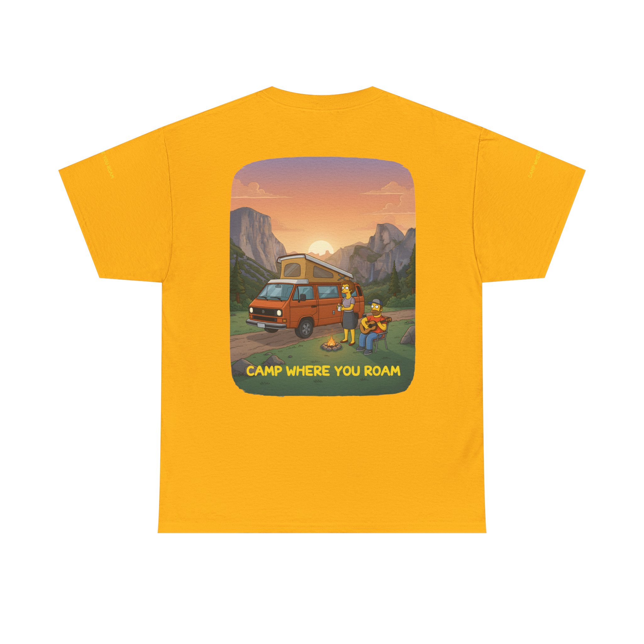 Unisex Heavy Cotton Tee — "Camp Where You Roam" Design Sitcom-Line
