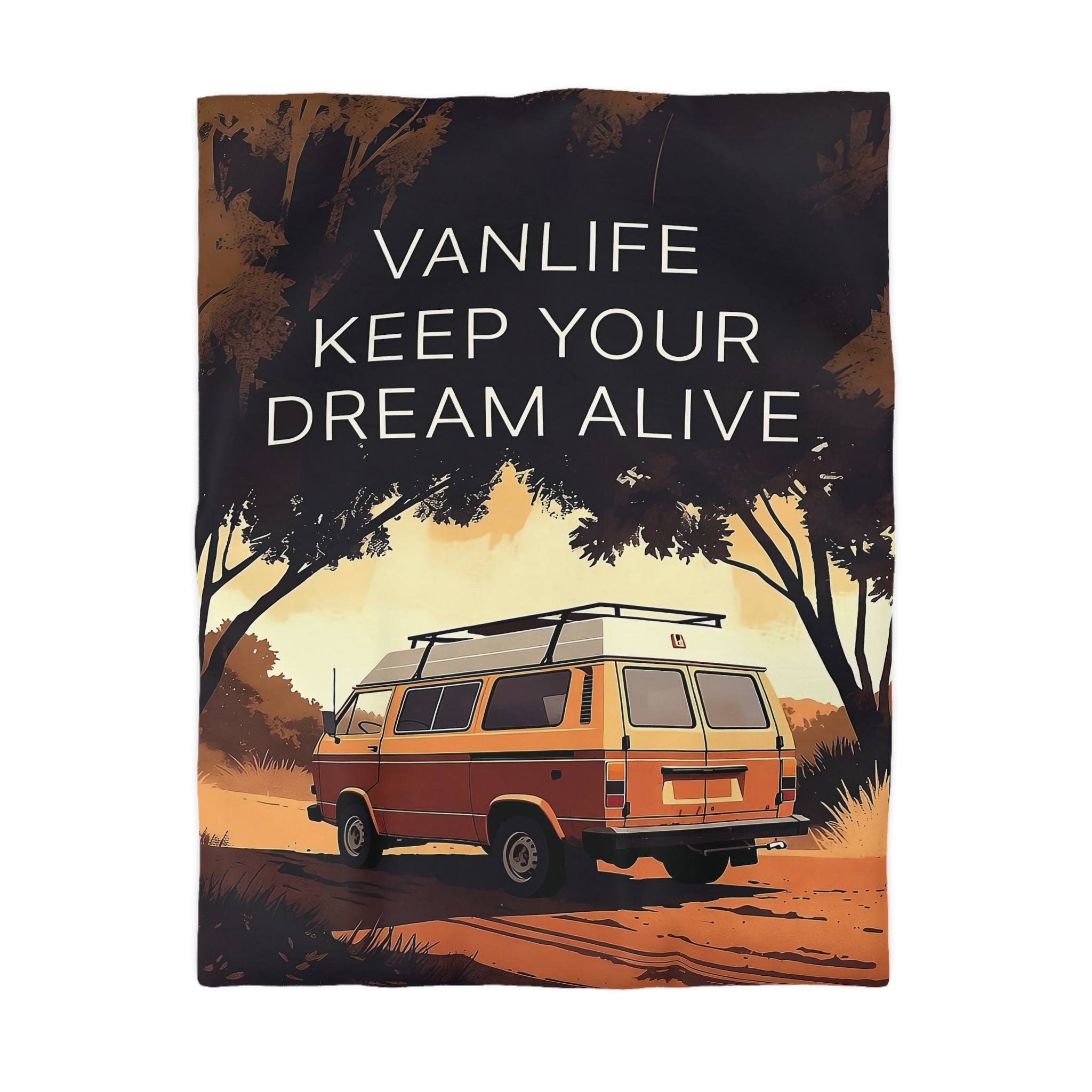 15910512777570520648_2048.jpeg Duvet Cover – "Vanlife Keep Your Dream Alive" Retro Camper Bedding