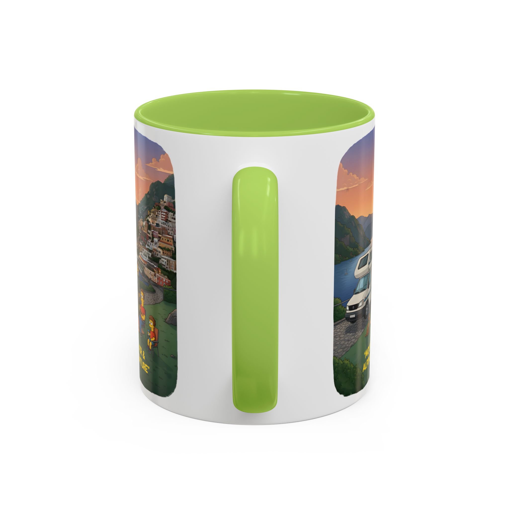 Accent Coffee Mug (11, 15oz) — "Mountain Air-Alpine Adventure" Design Sitcom-Line