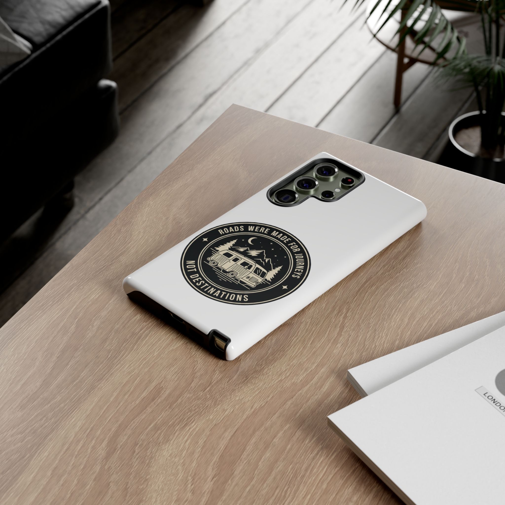 Phone Case — "ROAD WHERE MADE FOR JOURNEYS-NOT DESTINATIONS" Camper Van Design