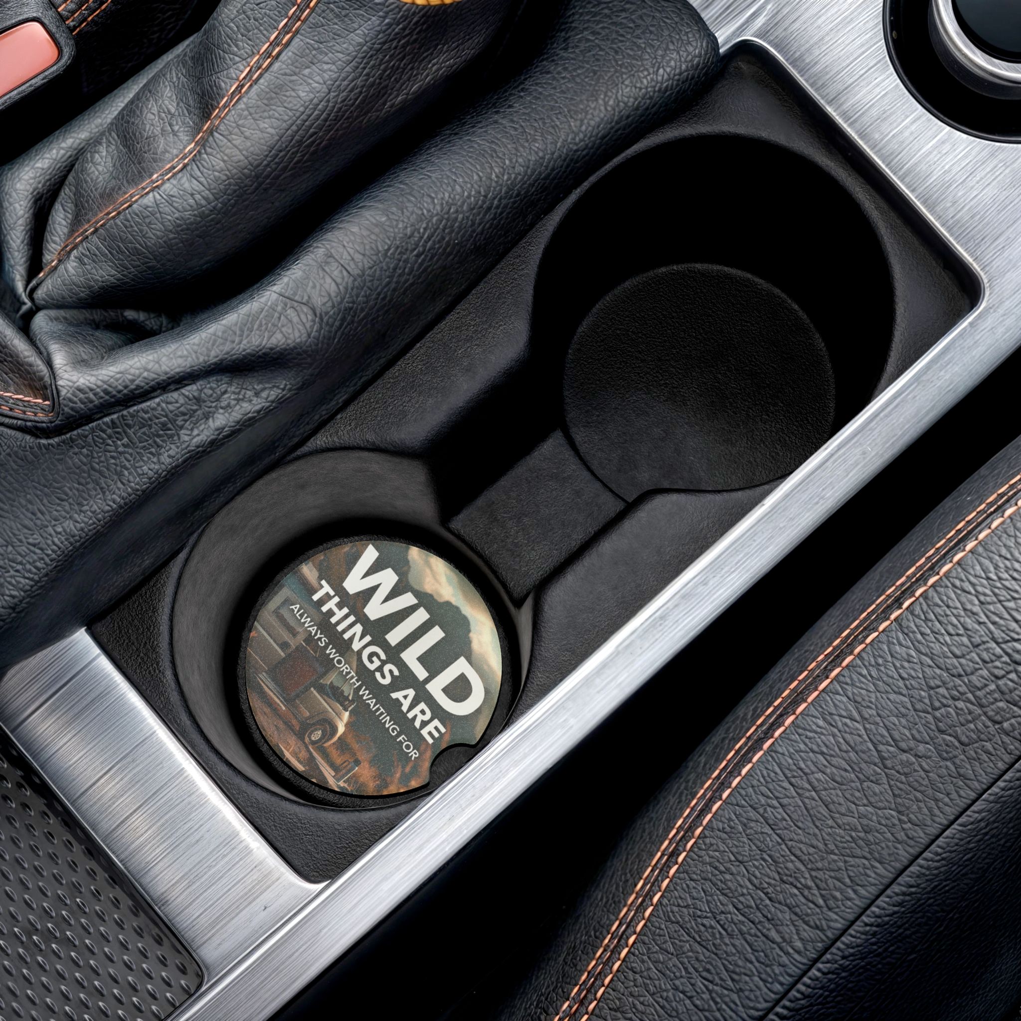 Soapstone Car Coaster — "Wild Things Are" Scenic Car Coaster