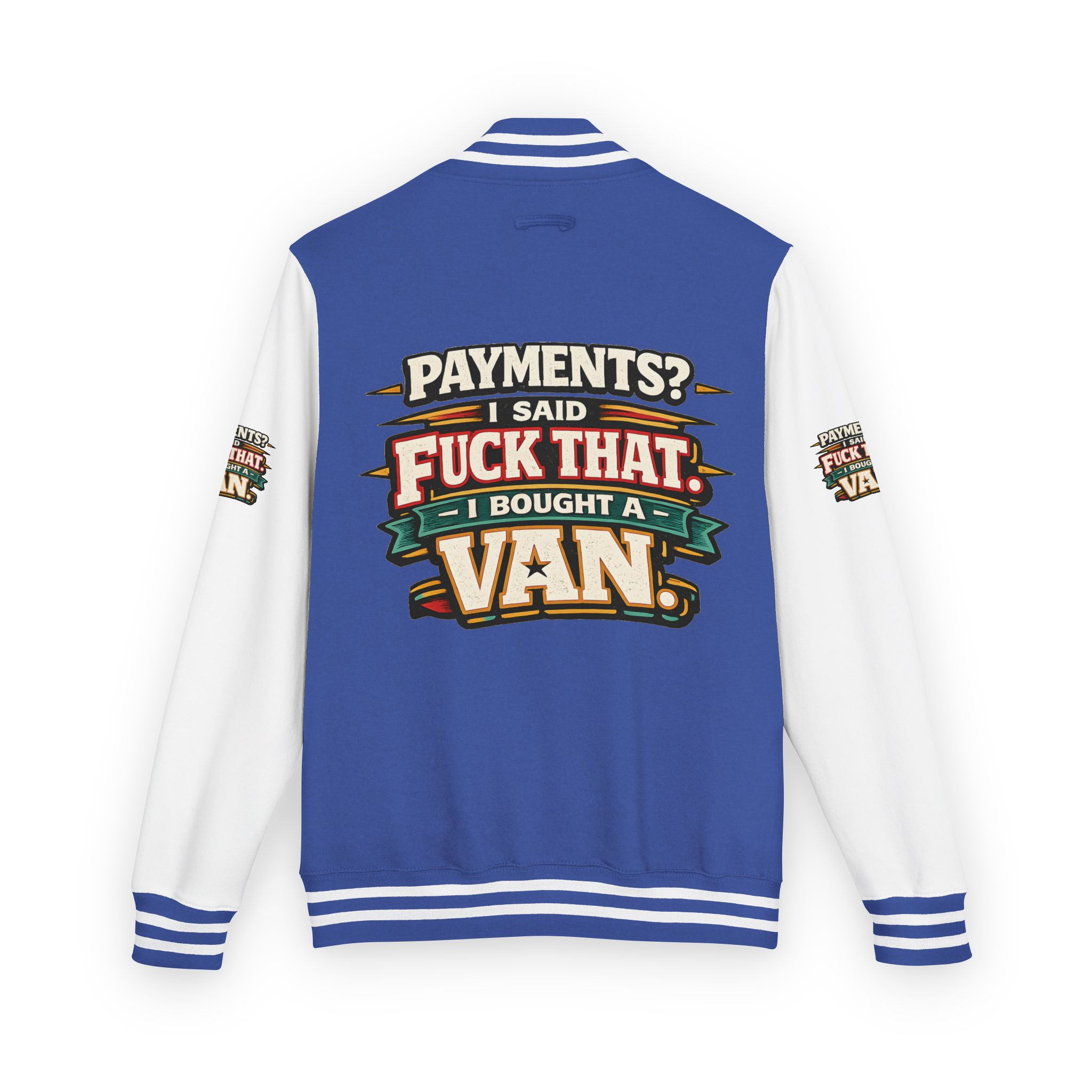 Unisex Heavyweight Letterman Jacket — "Payments?I Said" Design F**K-Line