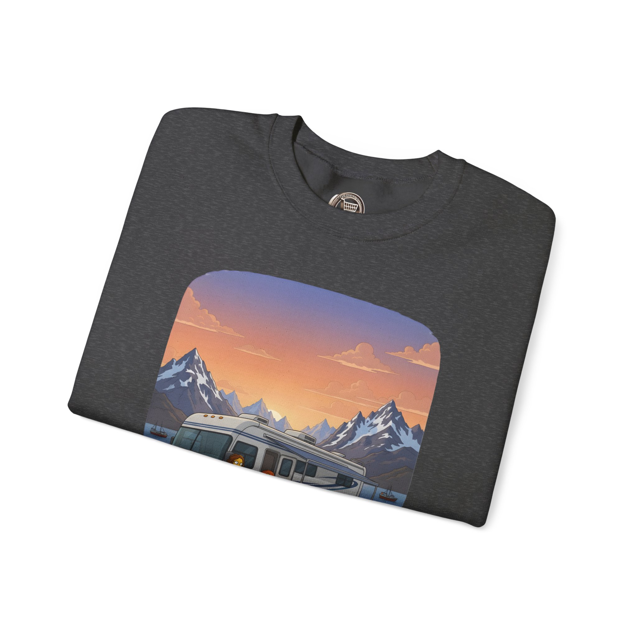 Unisex Heavy Blend™ Crewneck Sweatshirt — "Not All Who Wander Are Lost" Design Sitcom-Line
