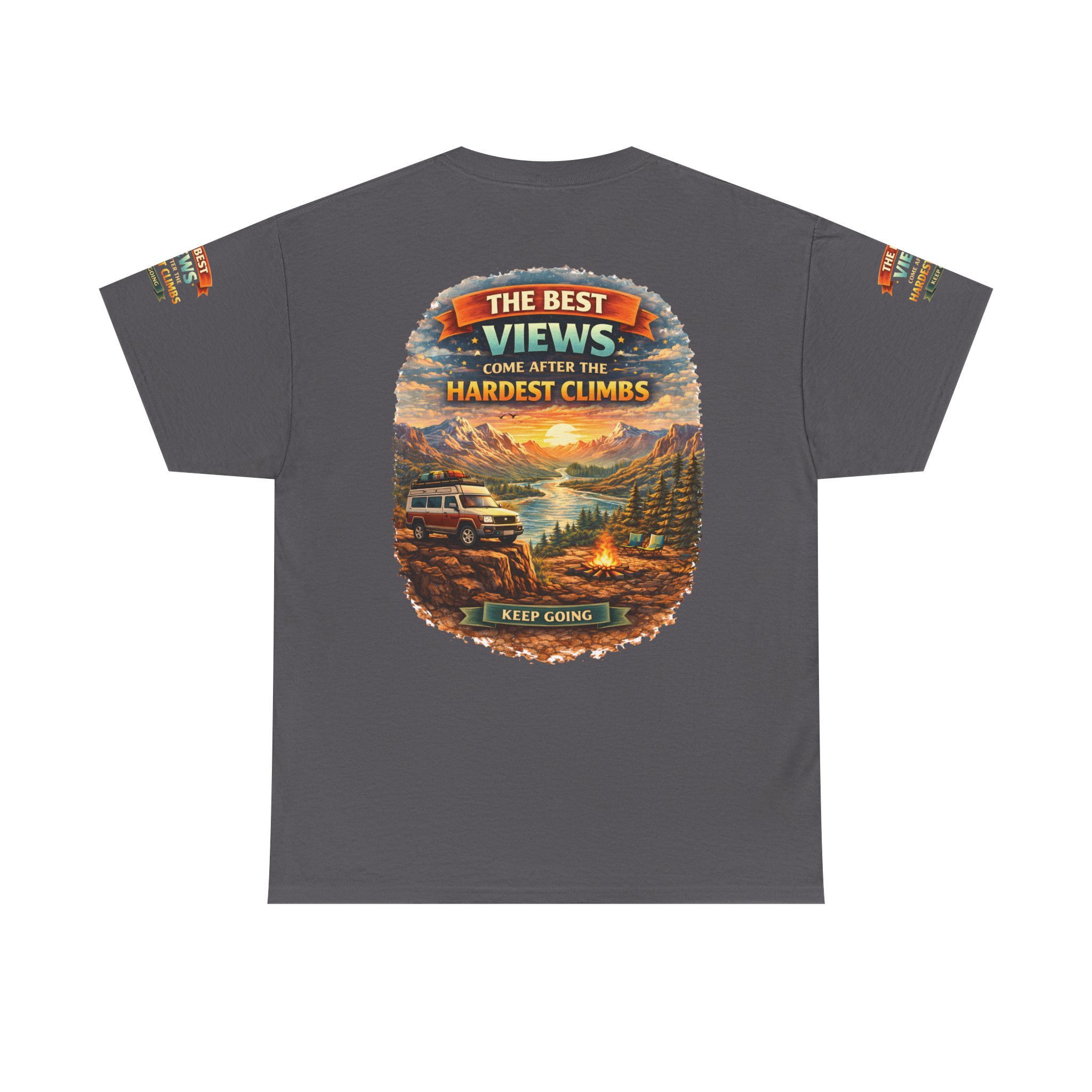 15934282356158499976_2048.jpeg Unisex Heavy Cotton Tee — "The Best Views" Design Scenic-Line