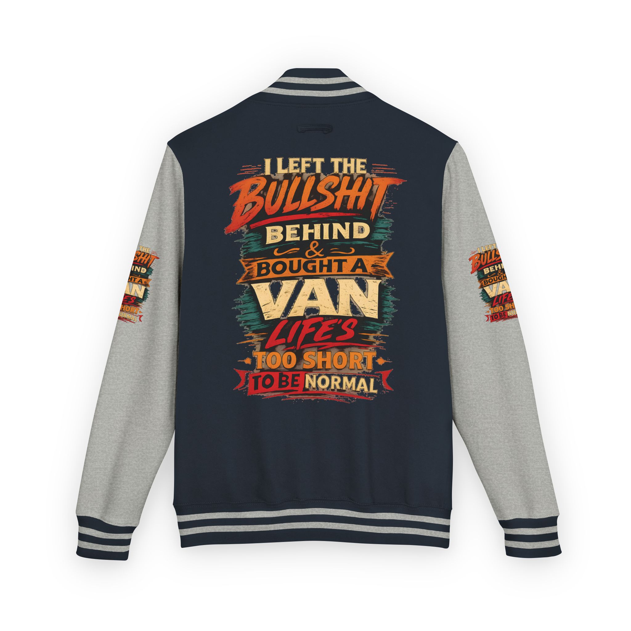 Unisex Heavyweight Letterman Jacket — "I Left The Bullshit" Design F**K-Line