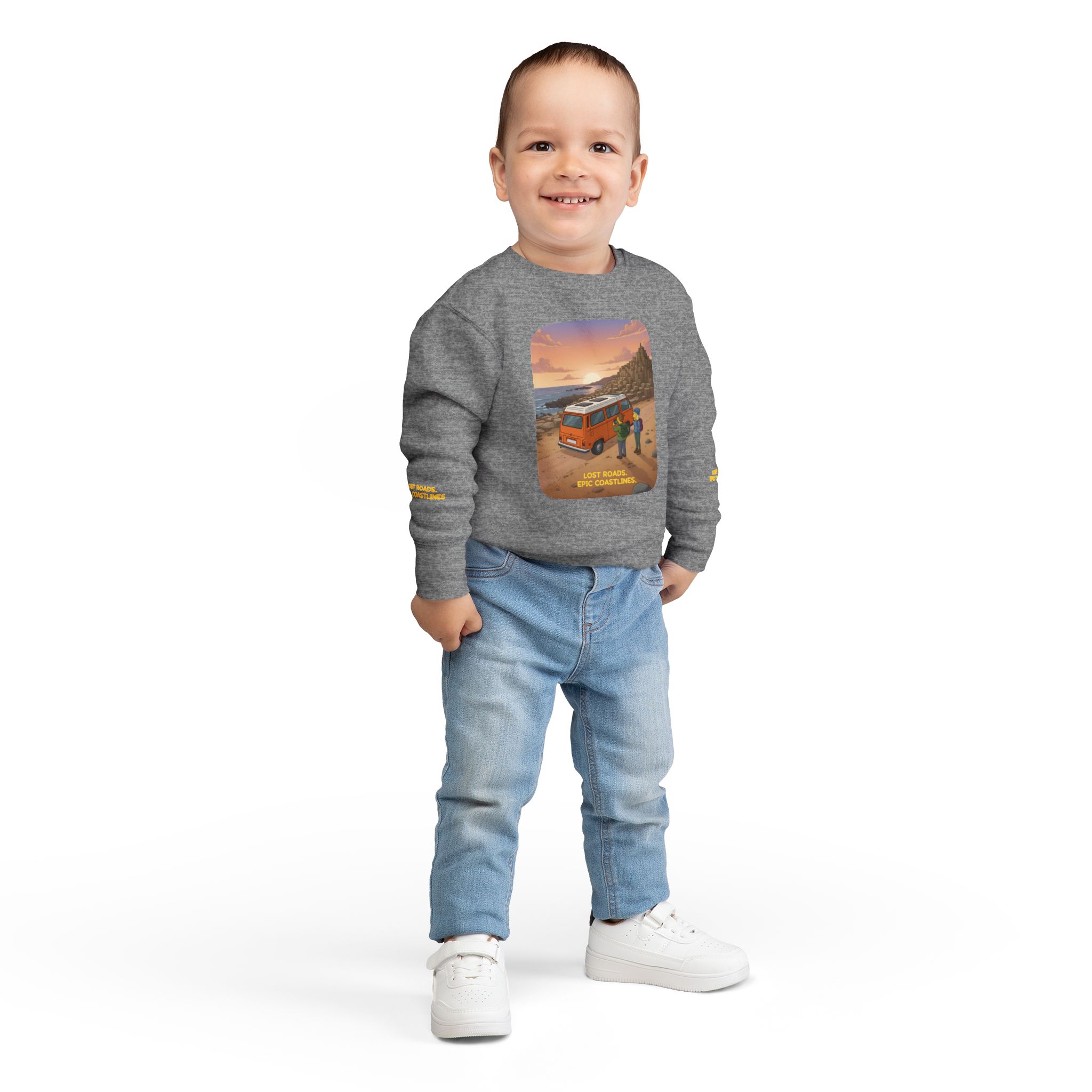 15945350268335981444_2048-1.jpeg Toddler Sweatshirt - "Lost Roads Epic Coastlines" (Design Sitcom-Line)