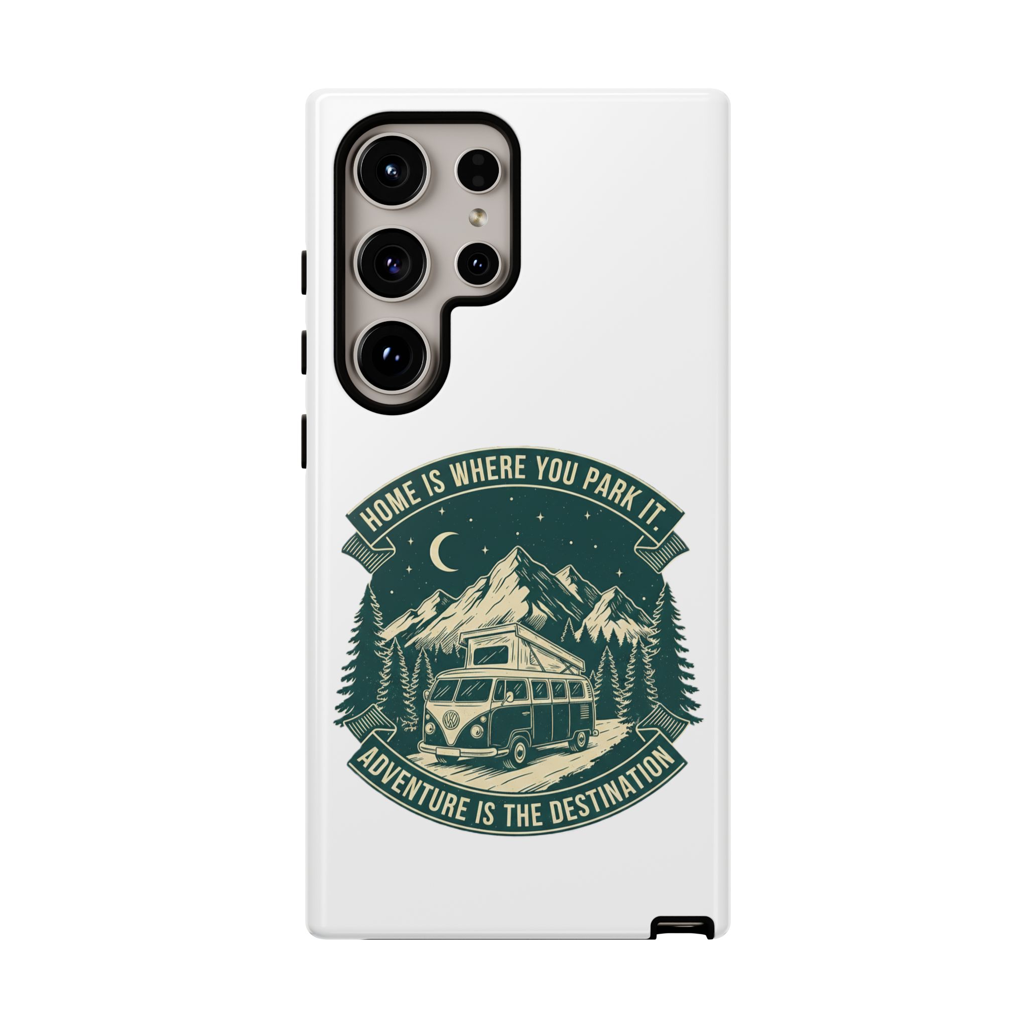 Phone Case — "Home Is Where You Park It-Adventure is the destination" Camper Van Design