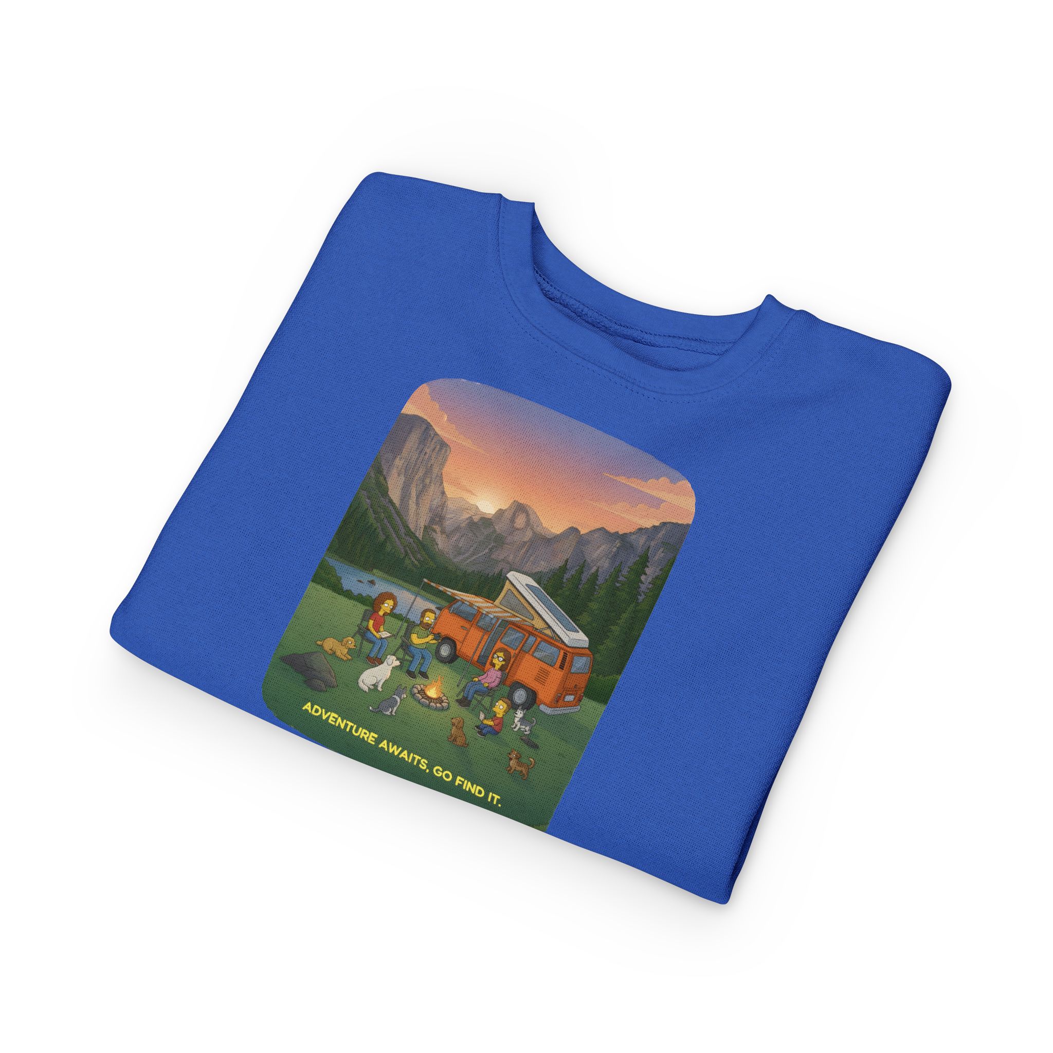 Toddler Sweatshirt - "Adventure Awaits-Go Find It" (Design Sitcom-Line)