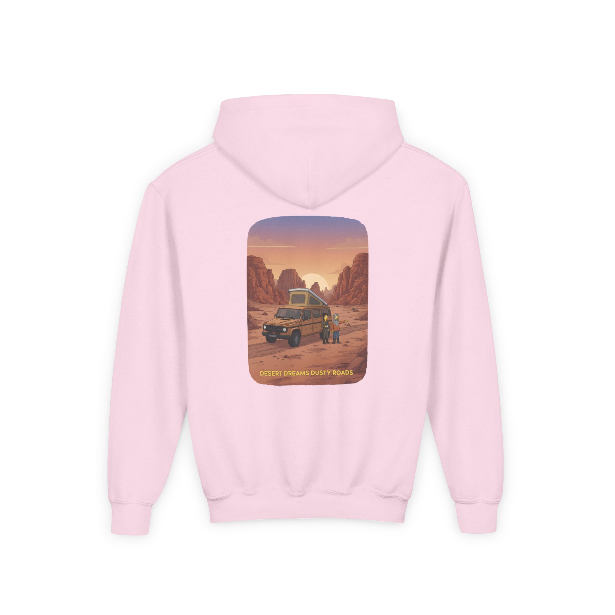 Youth Hoodie(Gildan) – "Desert Dreams Dusty Roads" (Design Sitcom-Line)