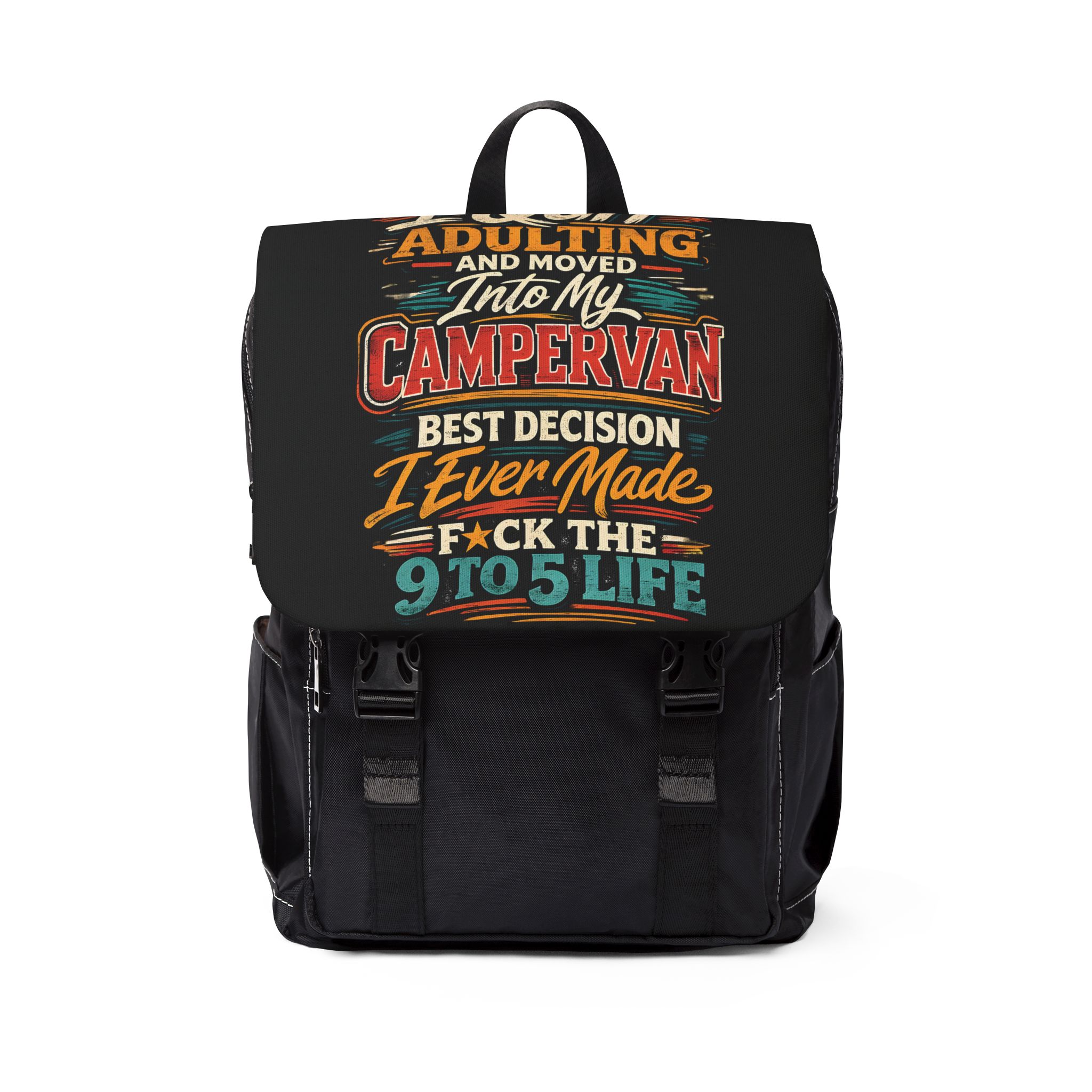 15999653573910964765_2048.jpeg Unisex Casual Shoulder Backpack — "I Quit Adulting" Design F**K-Line