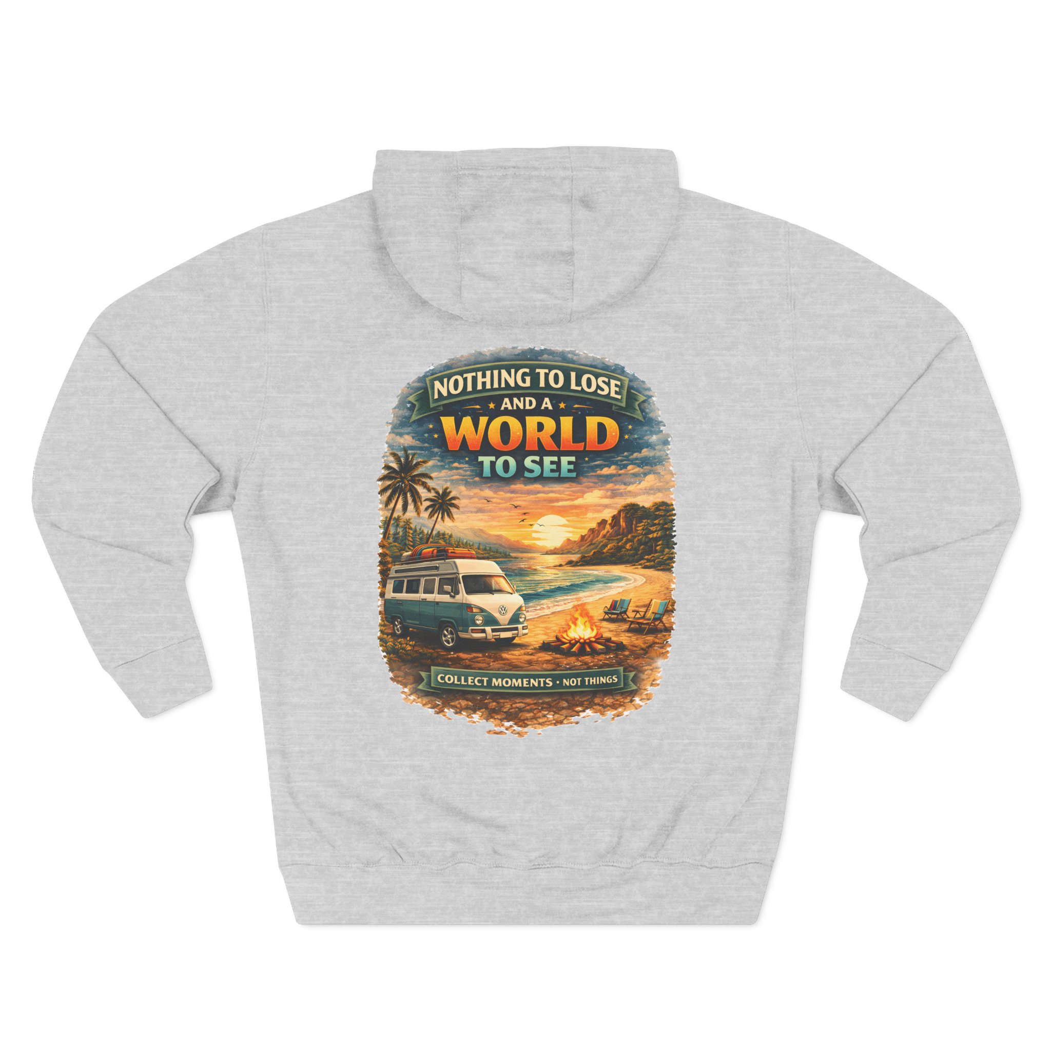 Three-Panel Fleece Hoodie - "Nothing To Lose" Design Scenic-Line