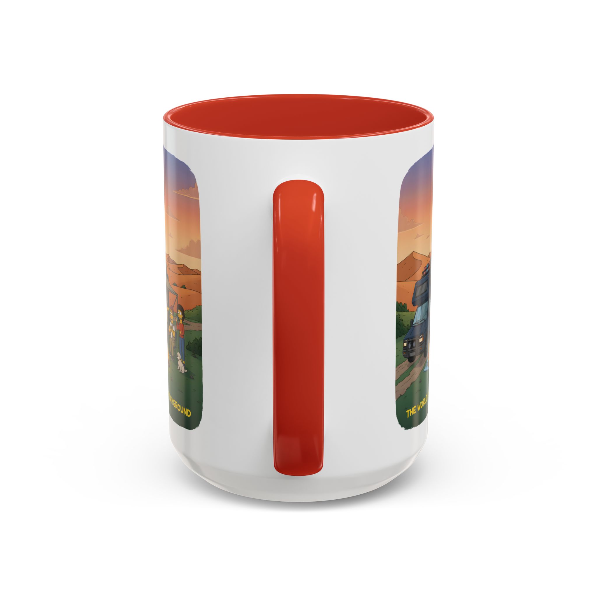 Accent Coffee Mug (11, 15oz) — "The World Is Your playground" Design Sitcom-Line