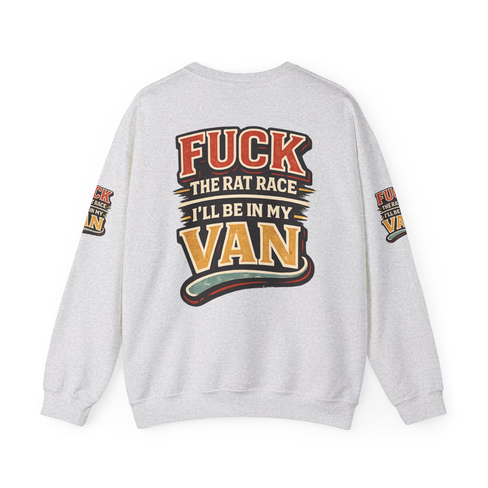 16021056186563352913_2048.jpeg Unisex Heavy Blend™ Crewneck Sweatshirt — "Fuck The Rat Race" Design F**K-Line