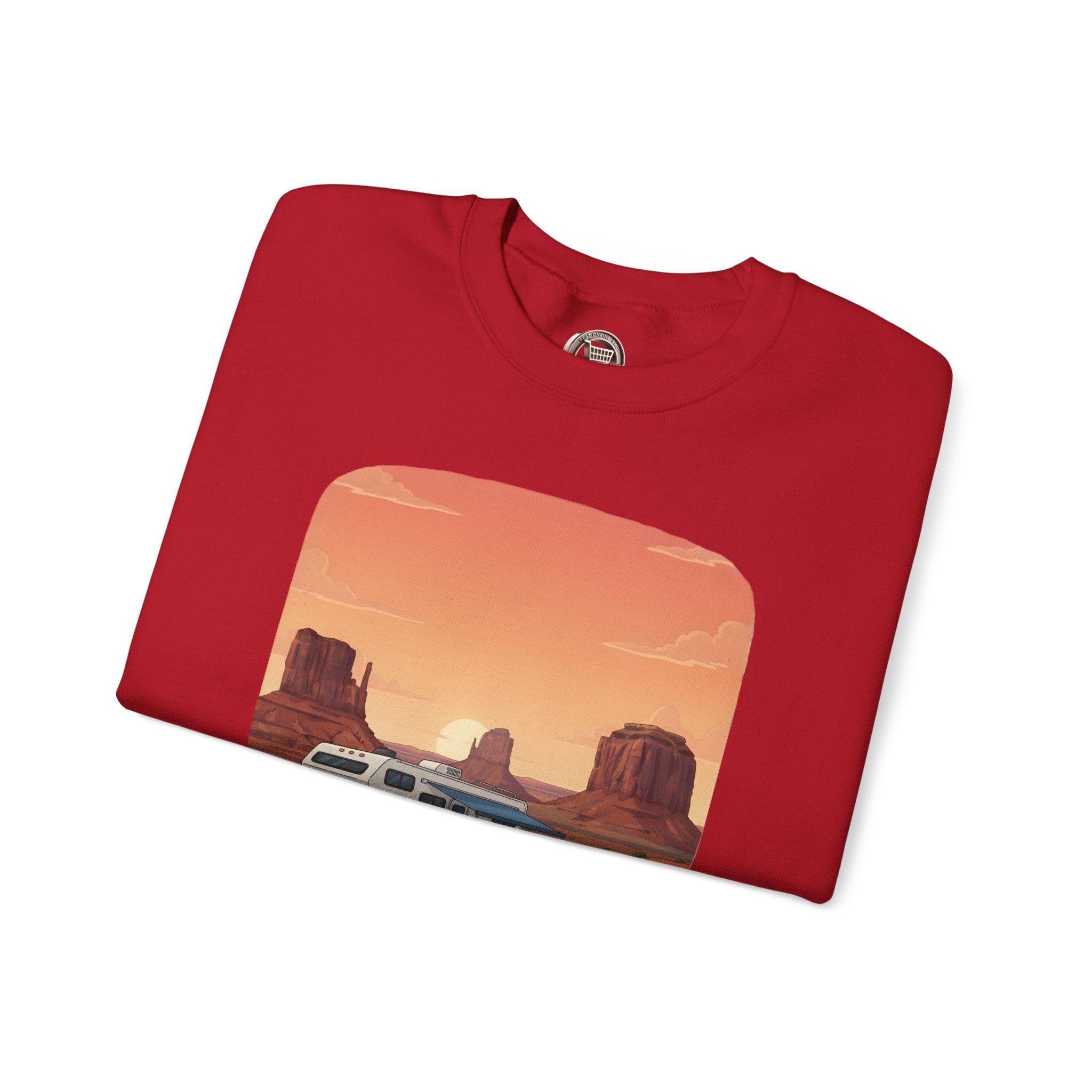 Unisex Heavy Blend™ Crewneck Sweatshirt — "Life Is A Journey-Not A Destination" Design Sitcom-Line