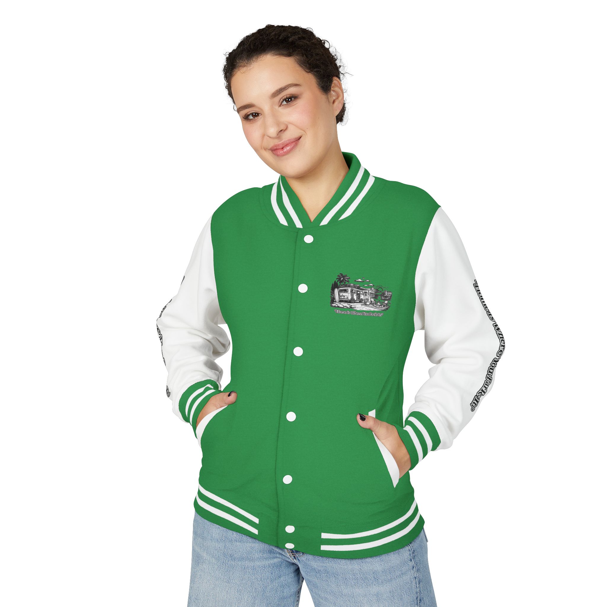 1602477840221188969_2048-1.jpeg Unisex Heavyweight Letterman Jacket — "Home Is Where You Park It" Travel Varsity Coat