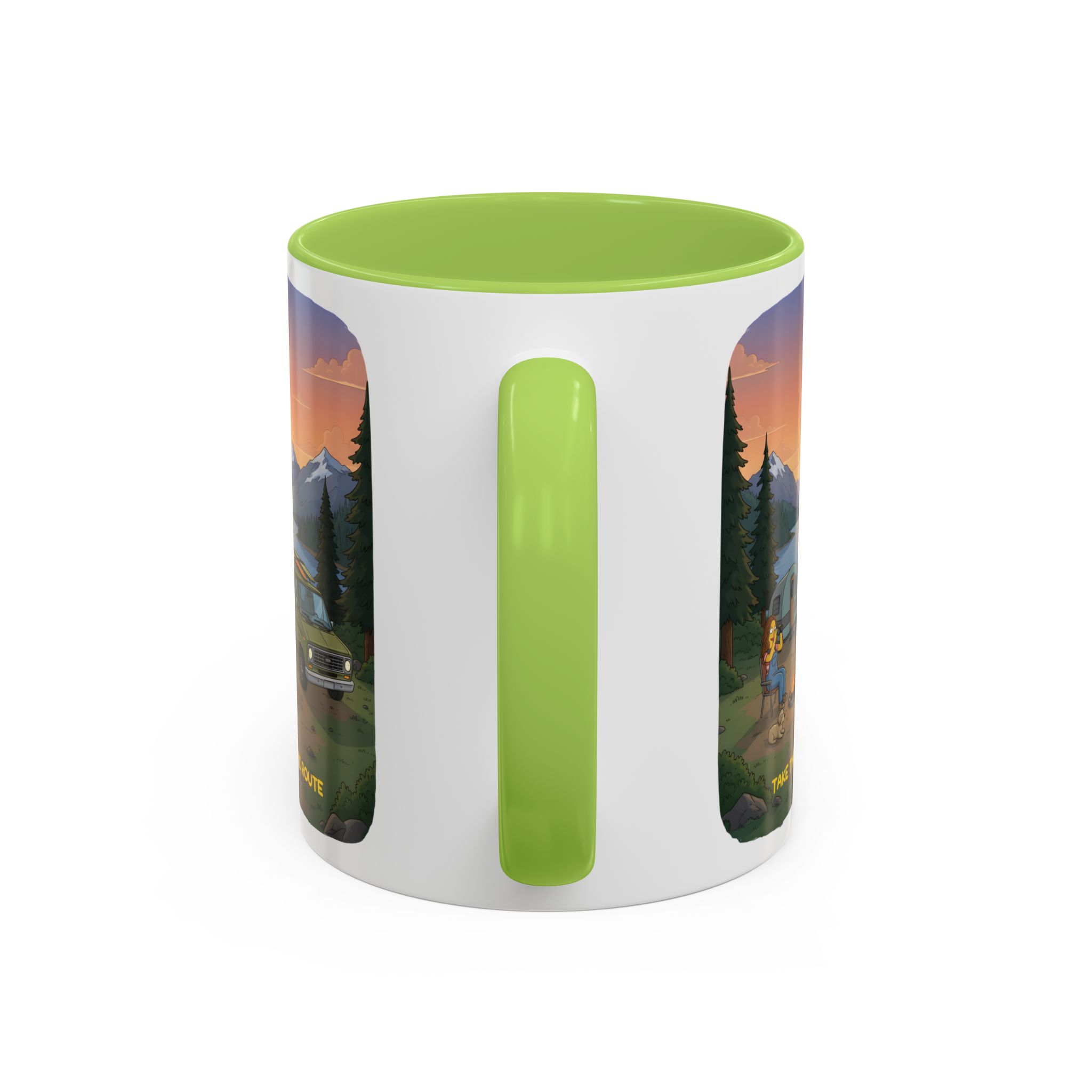 16029305195293683156_2048.jpeg Accent Coffee Mug (11, 15oz) — "Take The Scenic Route" Design Sitcom-Line